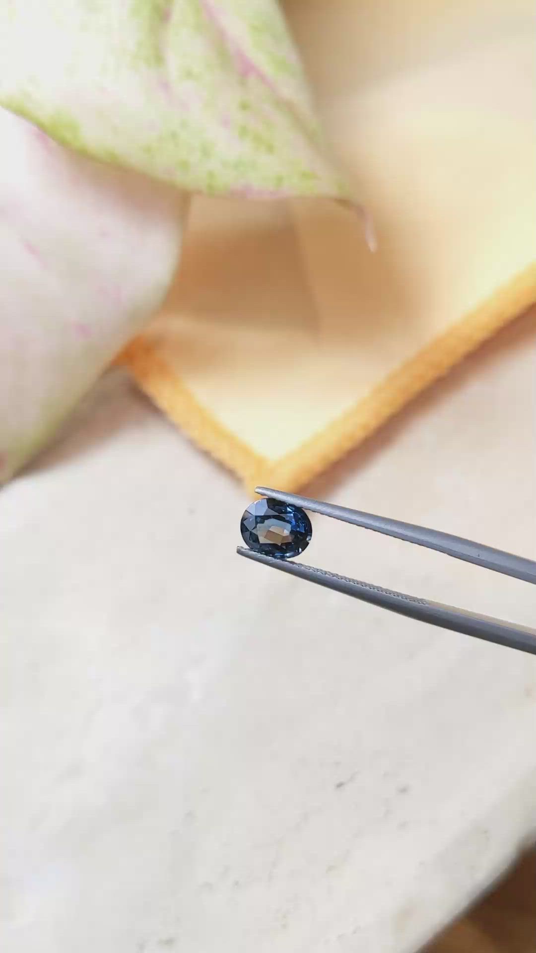 1.25 Ct. Greenish Blue Sapphire from Madagascar Size Video