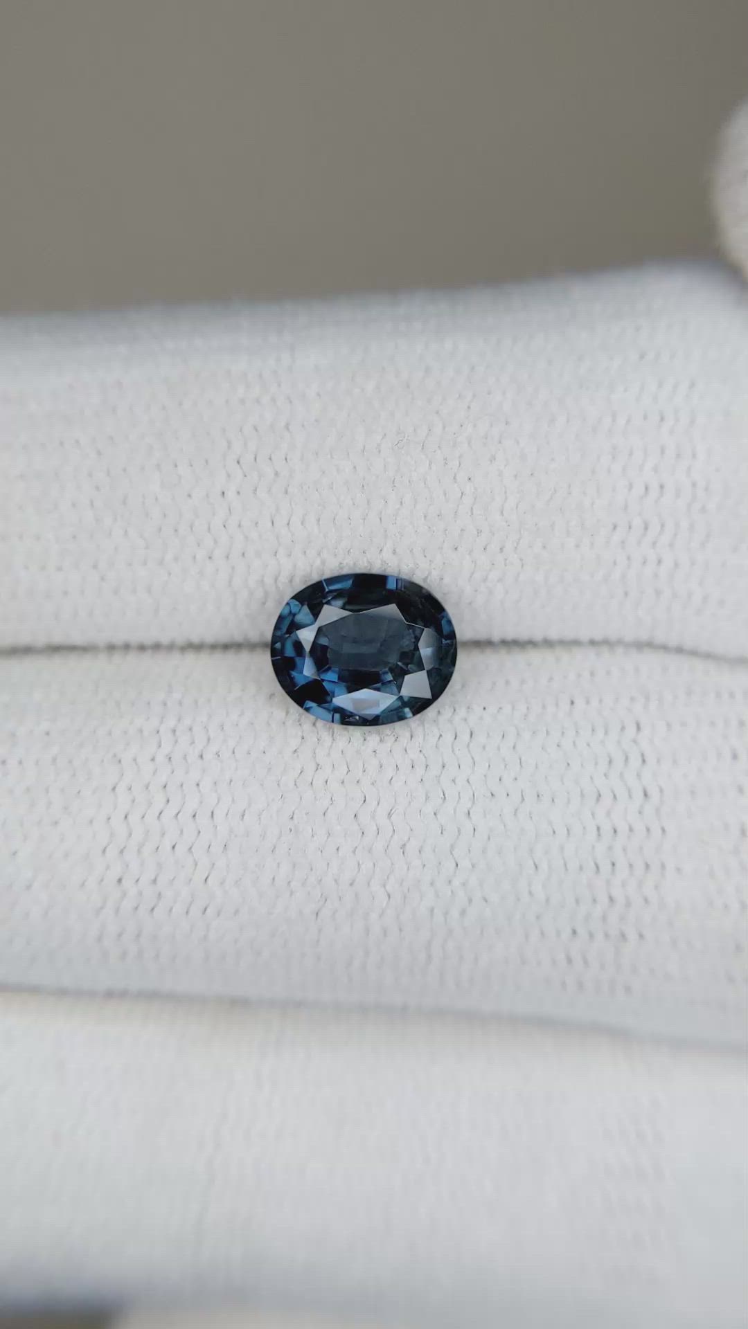 1.25 Ct. Greenish Blue Sapphire from Madagascar Size Video