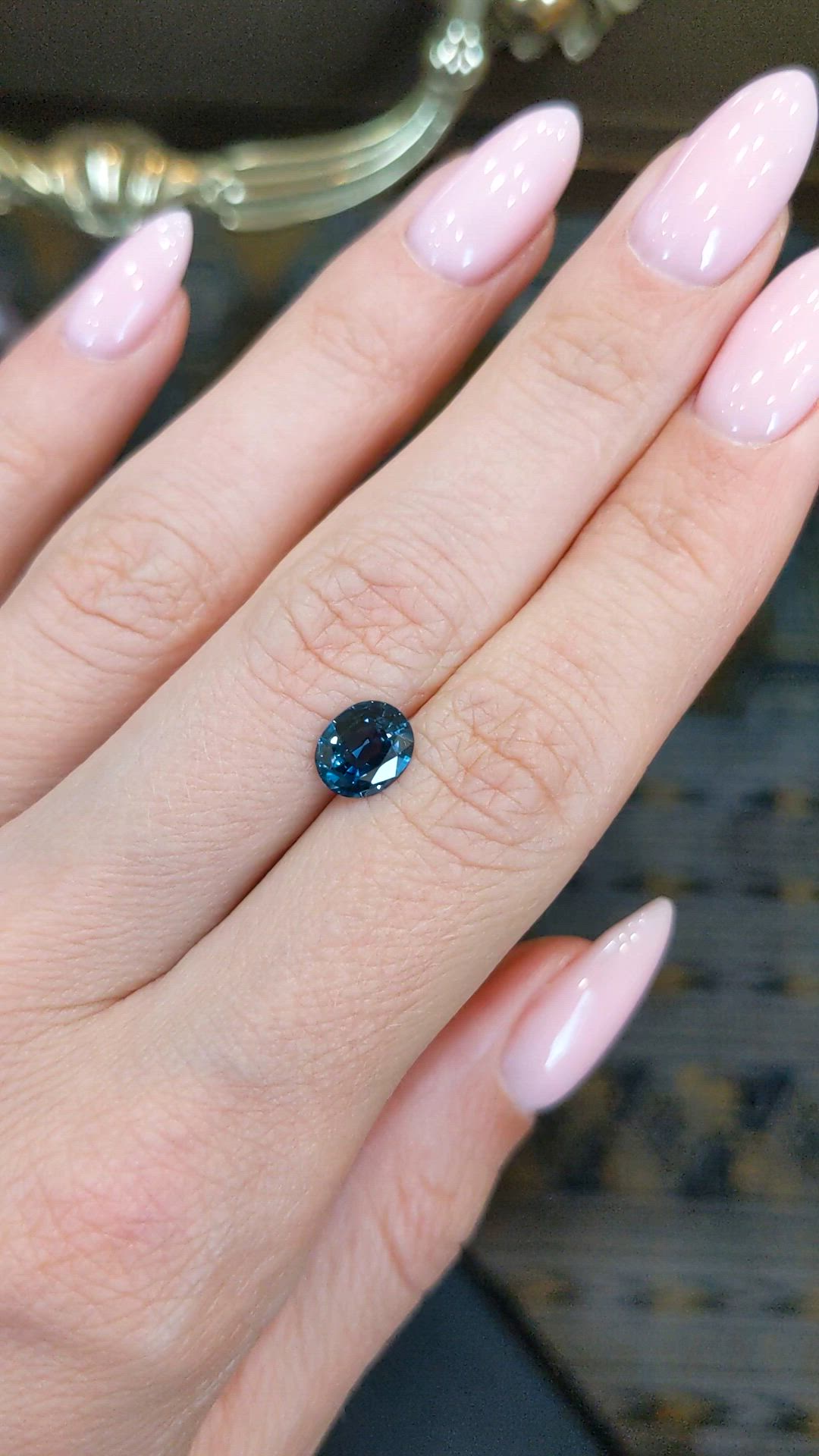 1.25 Ct. Greenish Blue Sapphire from Madagascar Size Video