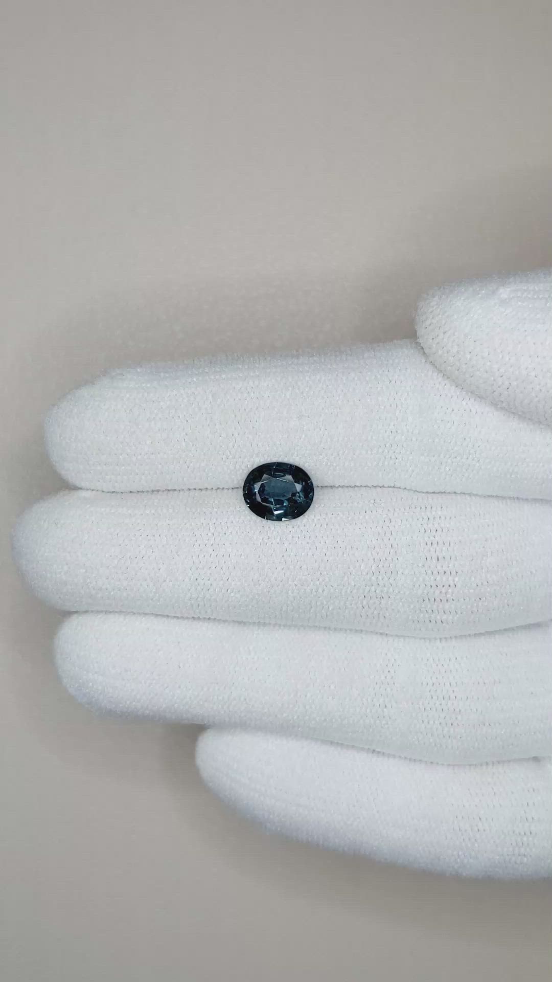 1.25 Ct. Greenish Blue Sapphire from Madagascar Size Video