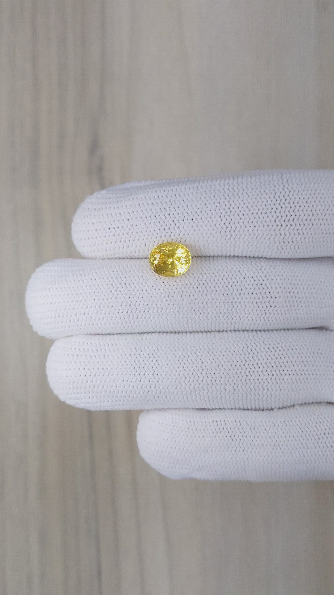 3.00 Ct. Yellow Sapphire from Ceylon (Sri Lanka) Size Video