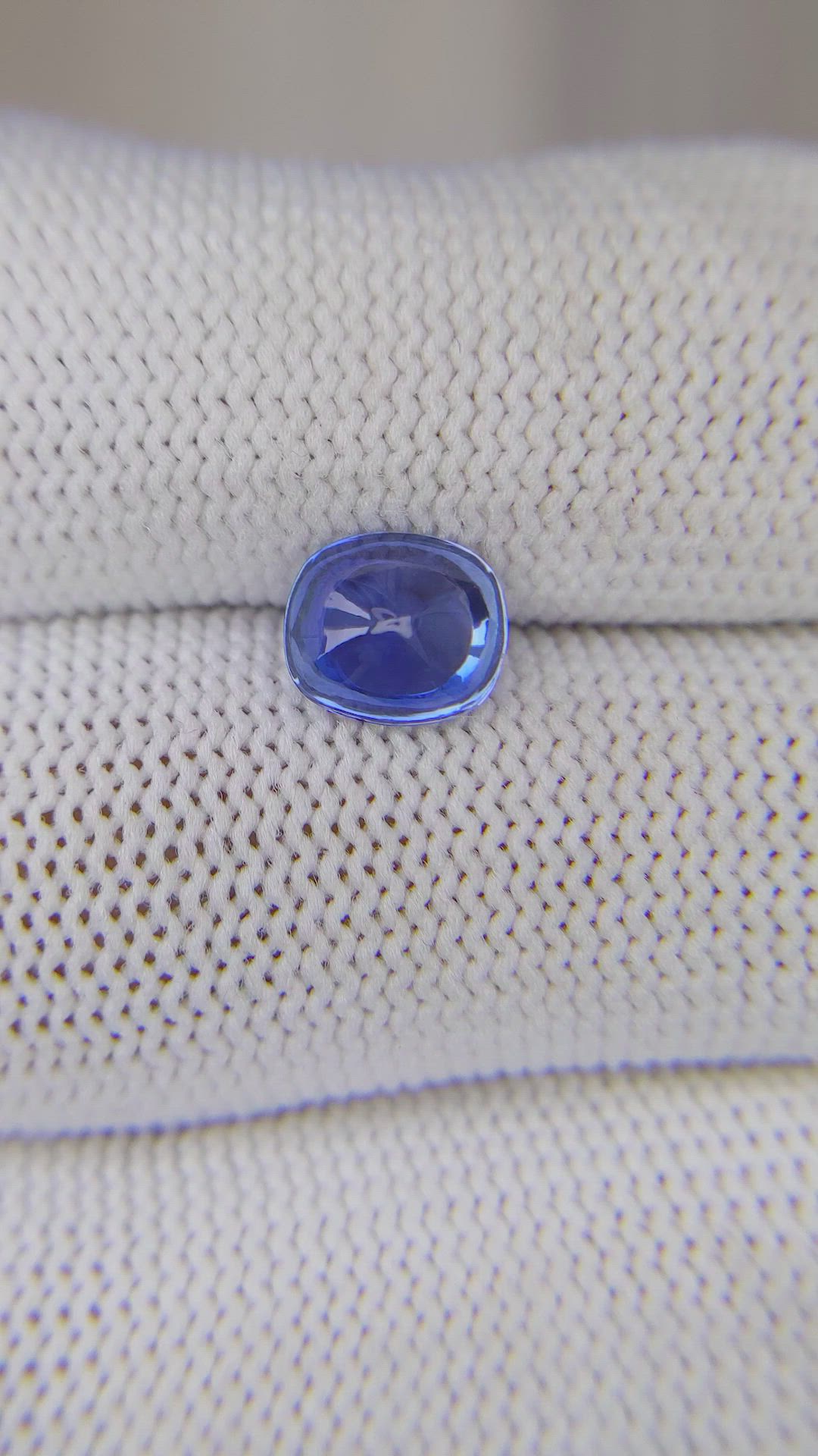1.85 Ct. Blue Cabochon Sapphire from Ceylon (Sri Lanka) Size Video