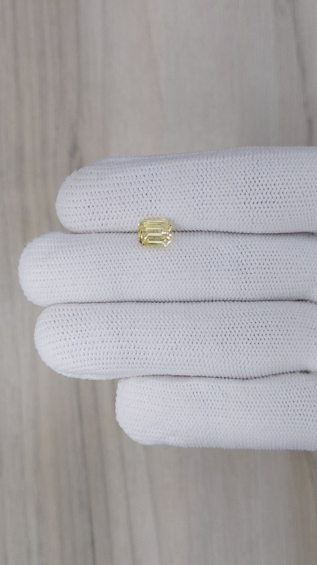 2.25 Ct. Yellow Sapphire from Ceylon (Sri Lanka) Size Video