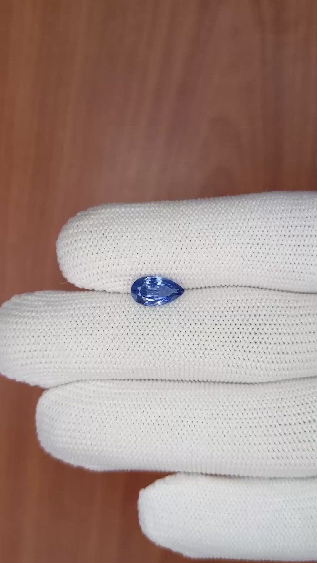 1.31 Ct. Blue Sapphire from Ceylon (Sri Lanka) Size Video