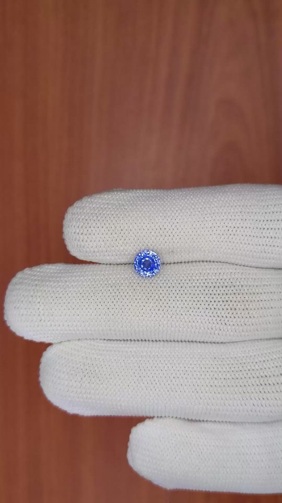 0.98 Ct. Blue Sapphire from Ceylon (Sri Lanka) Size Video
