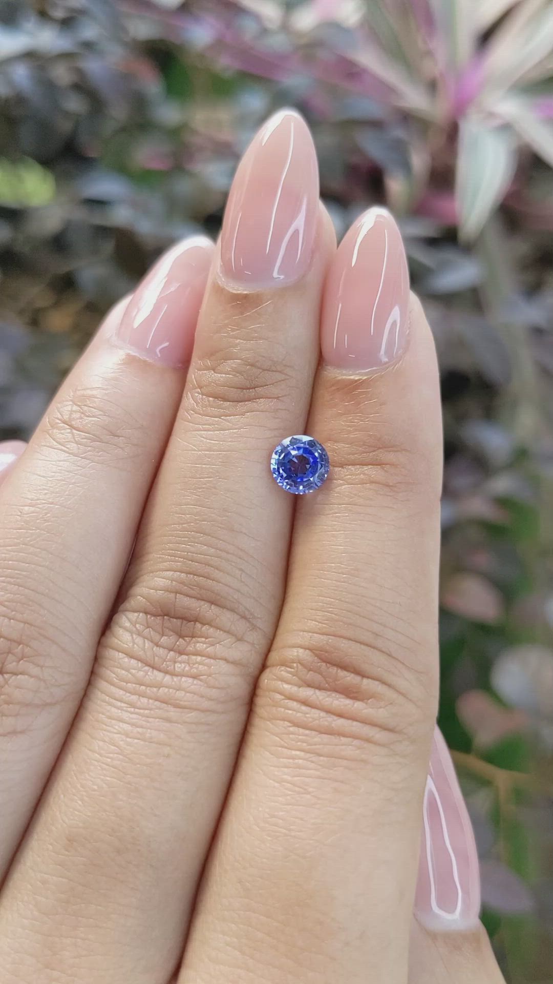 0.98 Ct. Blue Sapphire from Ceylon (Sri Lanka) Size Video