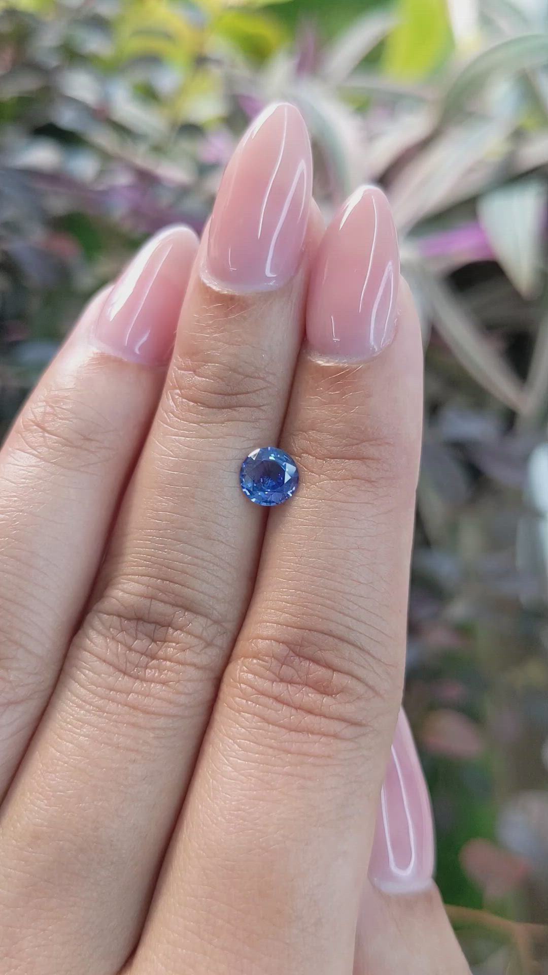 0.74 Ct. Blue Sapphire from Ceylon (Sri Lanka) Size Video
