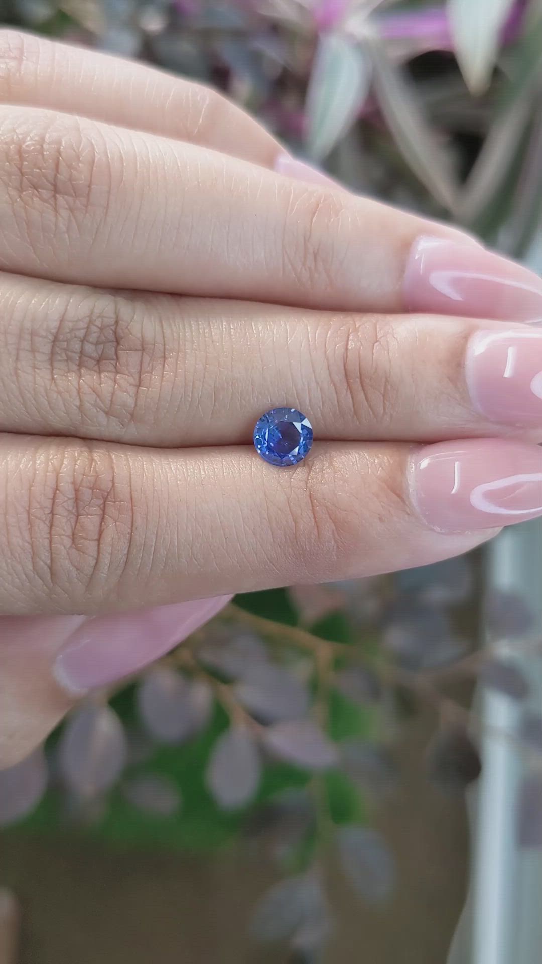 0.74 Ct. Blue Sapphire from Ceylon (Sri Lanka) Size Video