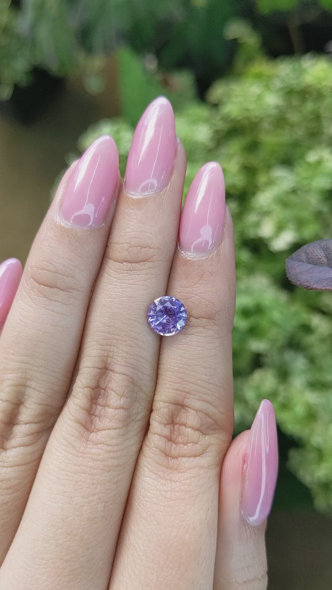1.46 Ct. Violet Sapphire from Ceylon (Sri Lanka) Size Video
