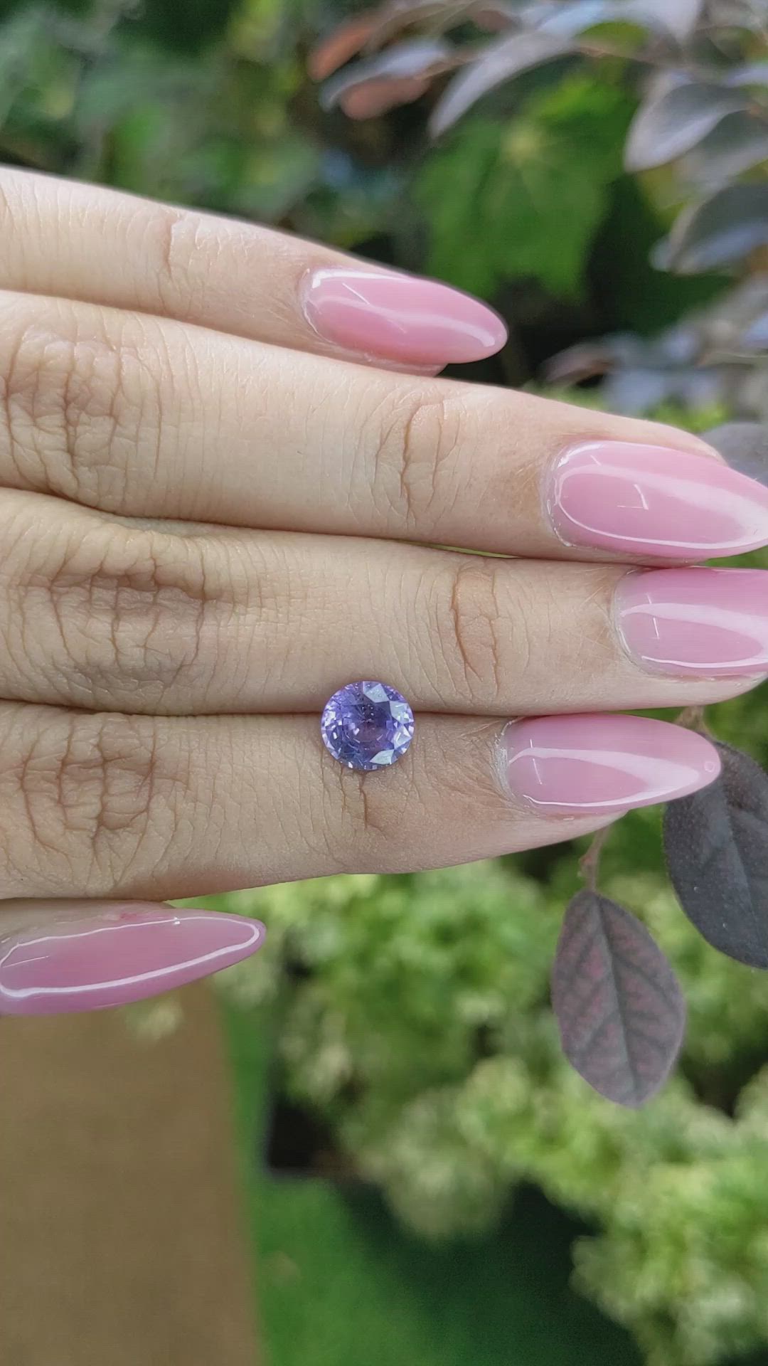 1.46 Ct. Violet Sapphire from Ceylon (Sri Lanka) Size Video