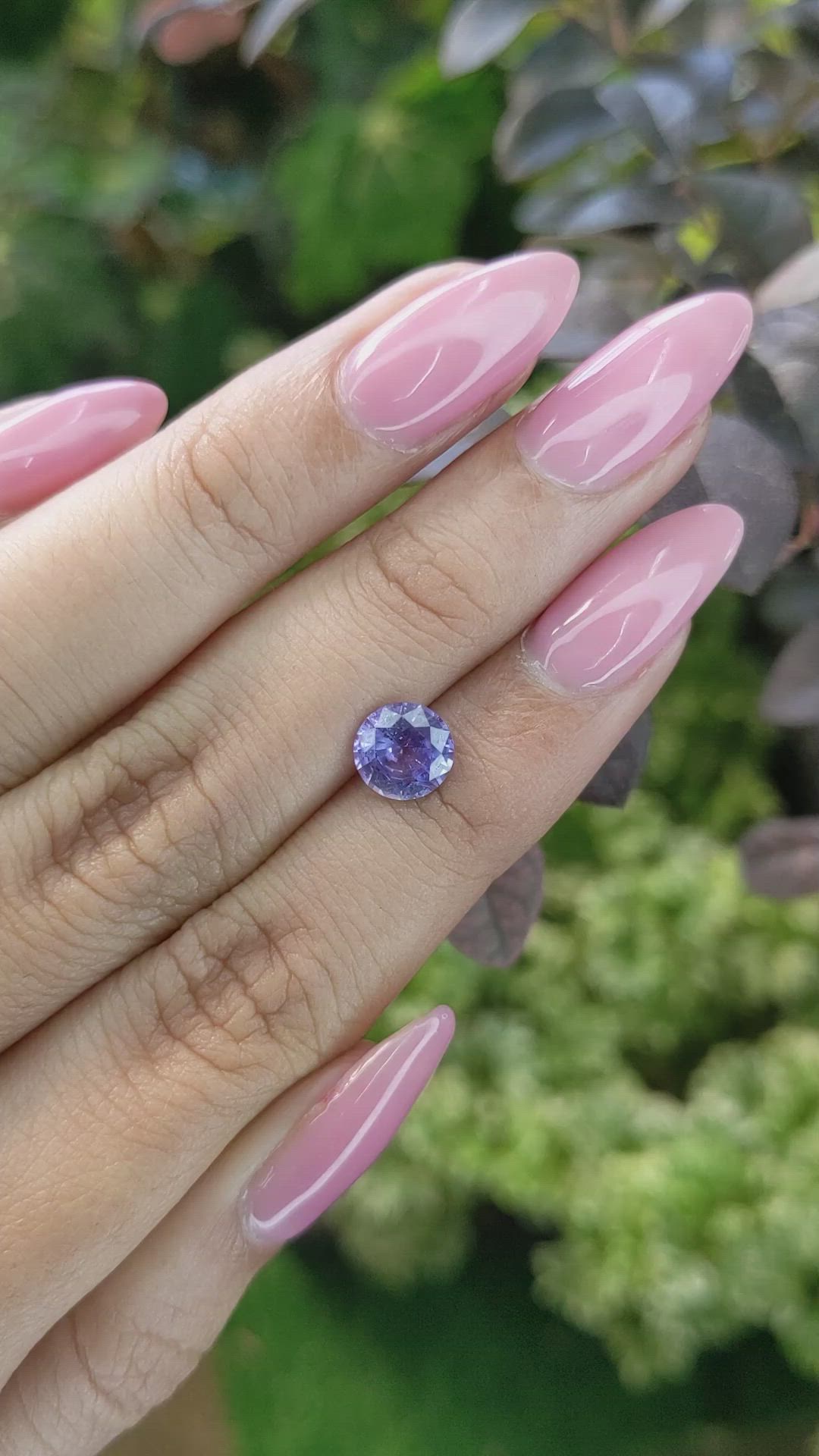 1.46 Ct. Violet Sapphire from Ceylon (Sri Lanka) Size Video