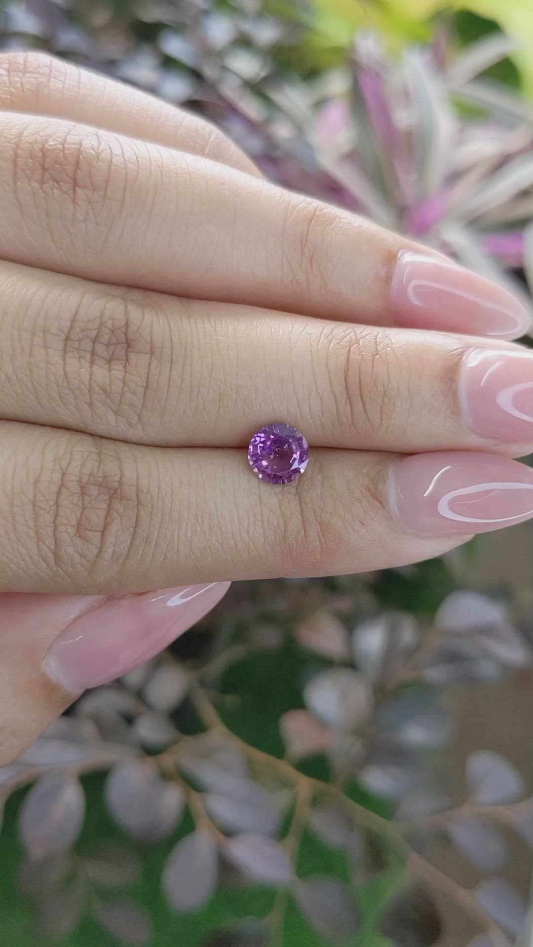 1.12 Ct. Purple Sapphire from Ceylon (Sri Lanka) Size Video