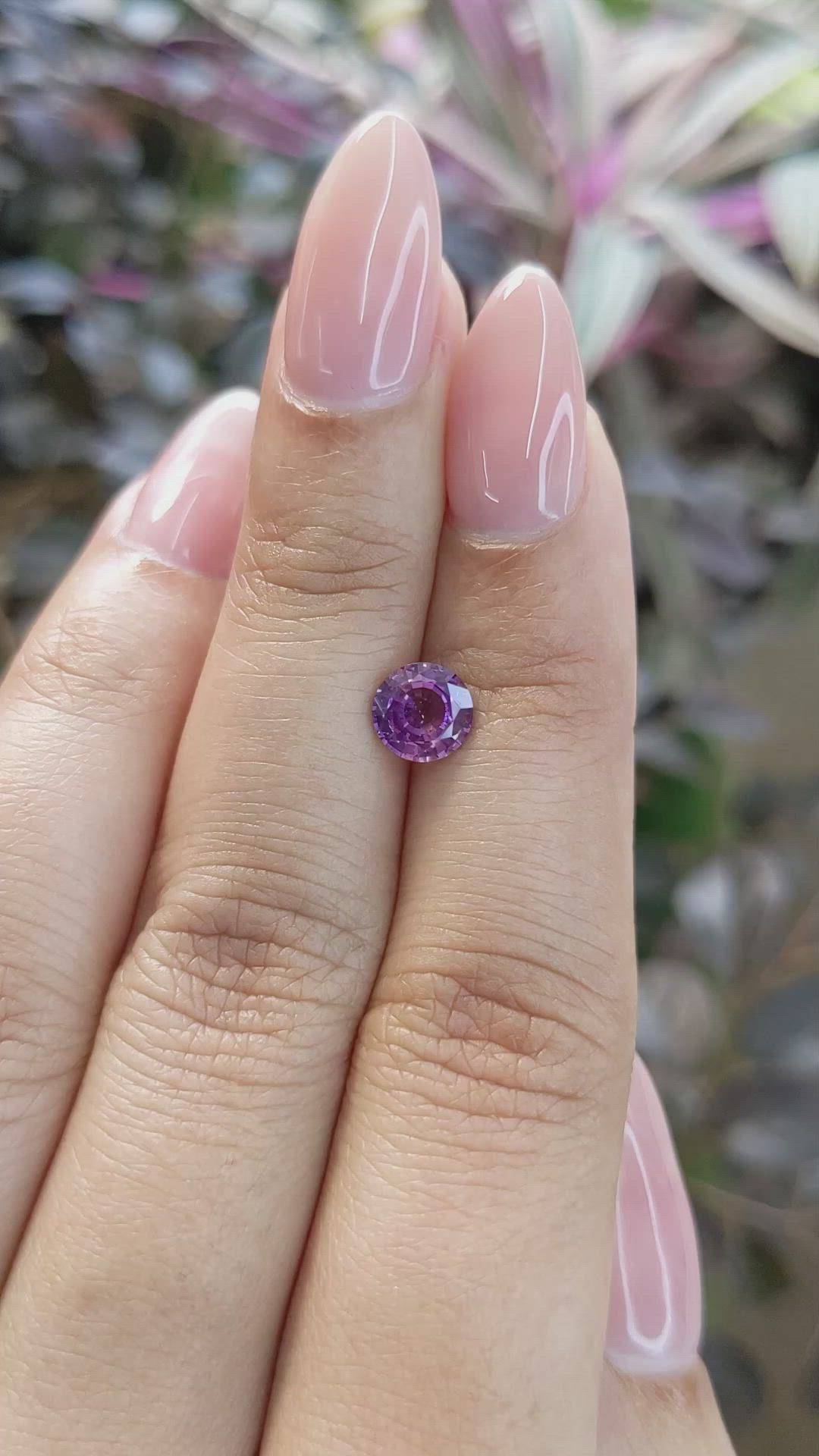 1.12 Ct. Purple Sapphire from Ceylon (Sri Lanka) Size Video