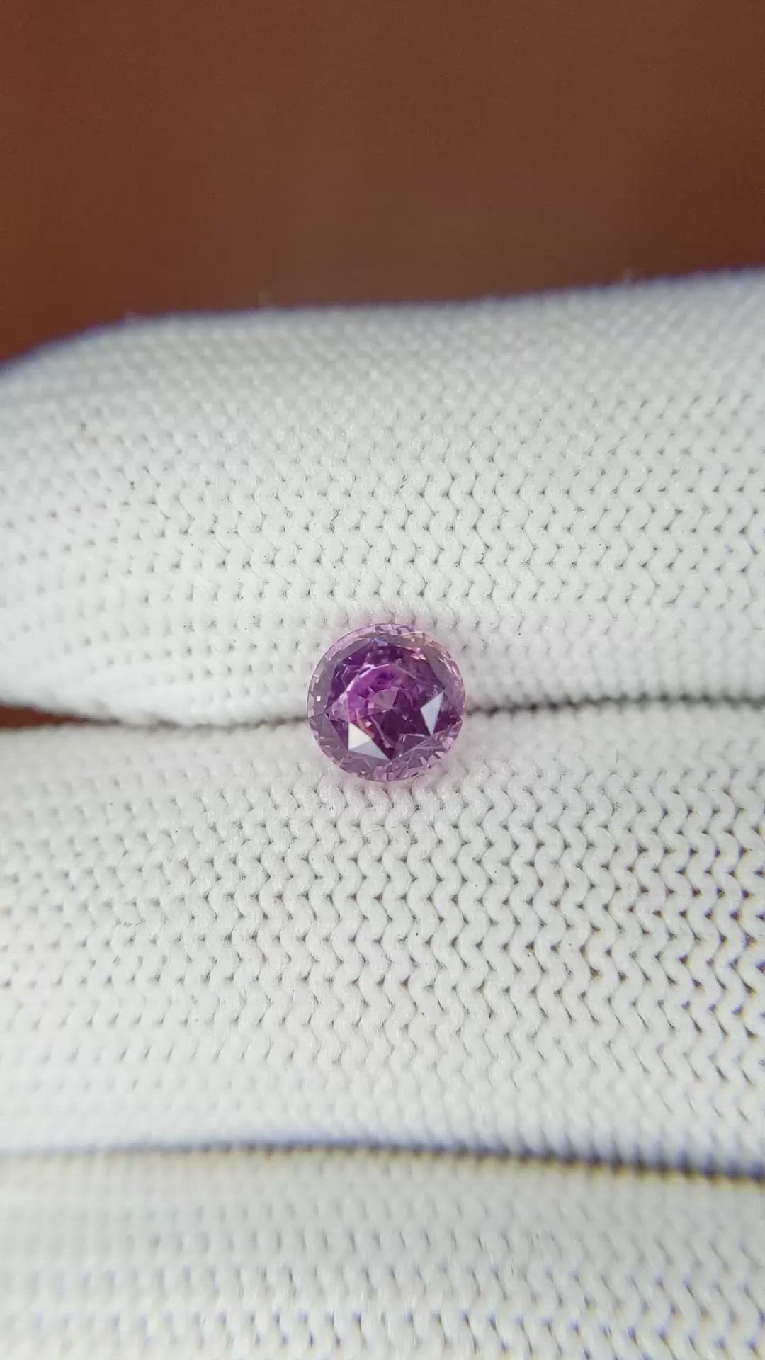 1.38 Ct. Purplish Pink Sapphire from Ceylon (Sri Lanka) Size Video