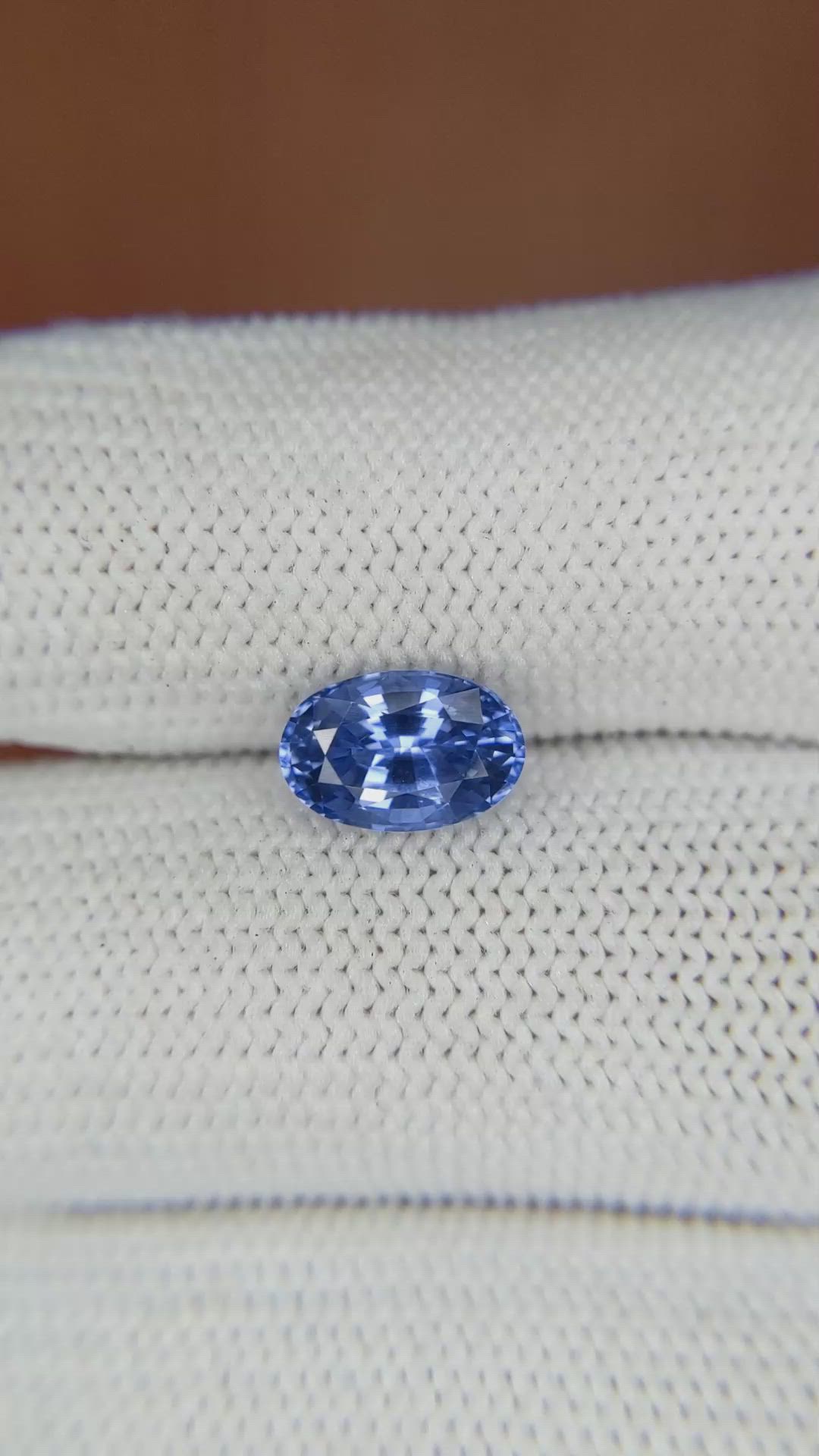 1.93 Ct. Blue Sapphire from Ceylon (Sri Lanka) Size Video