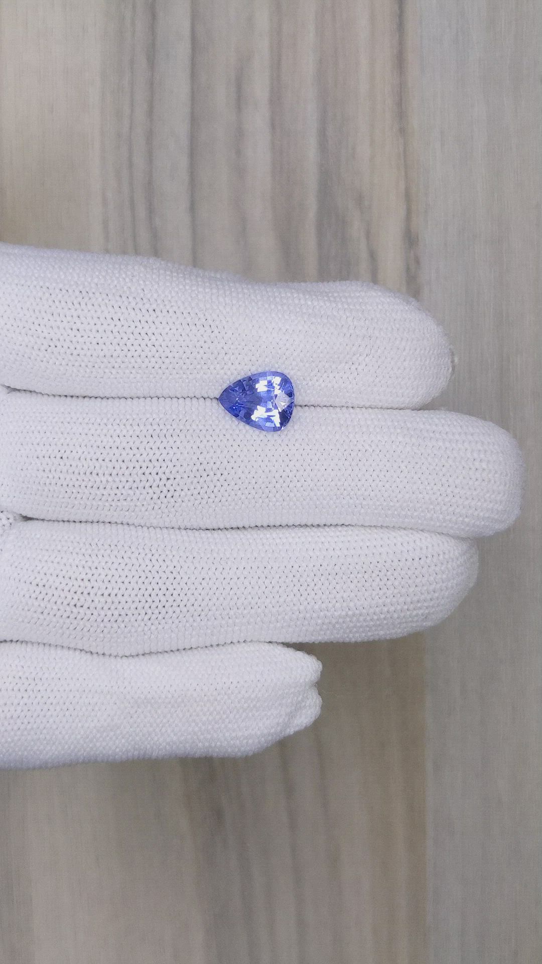 2.69 Ct. Blue Sapphire from Ceylon (Sri Lanka) Size Video