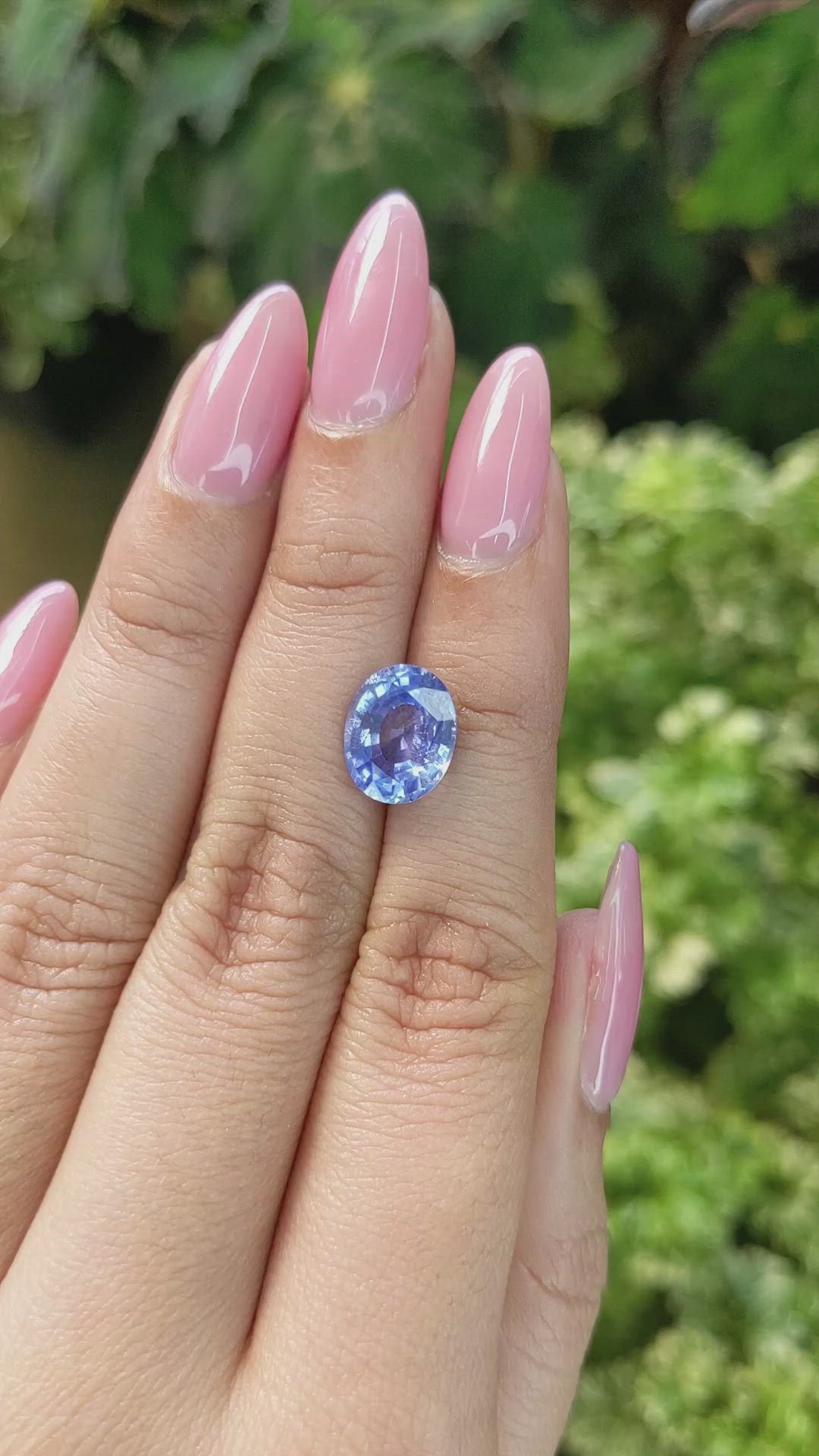 3.55 Ct. Blue Sapphire from Ceylon (Sri Lanka) Size Video
