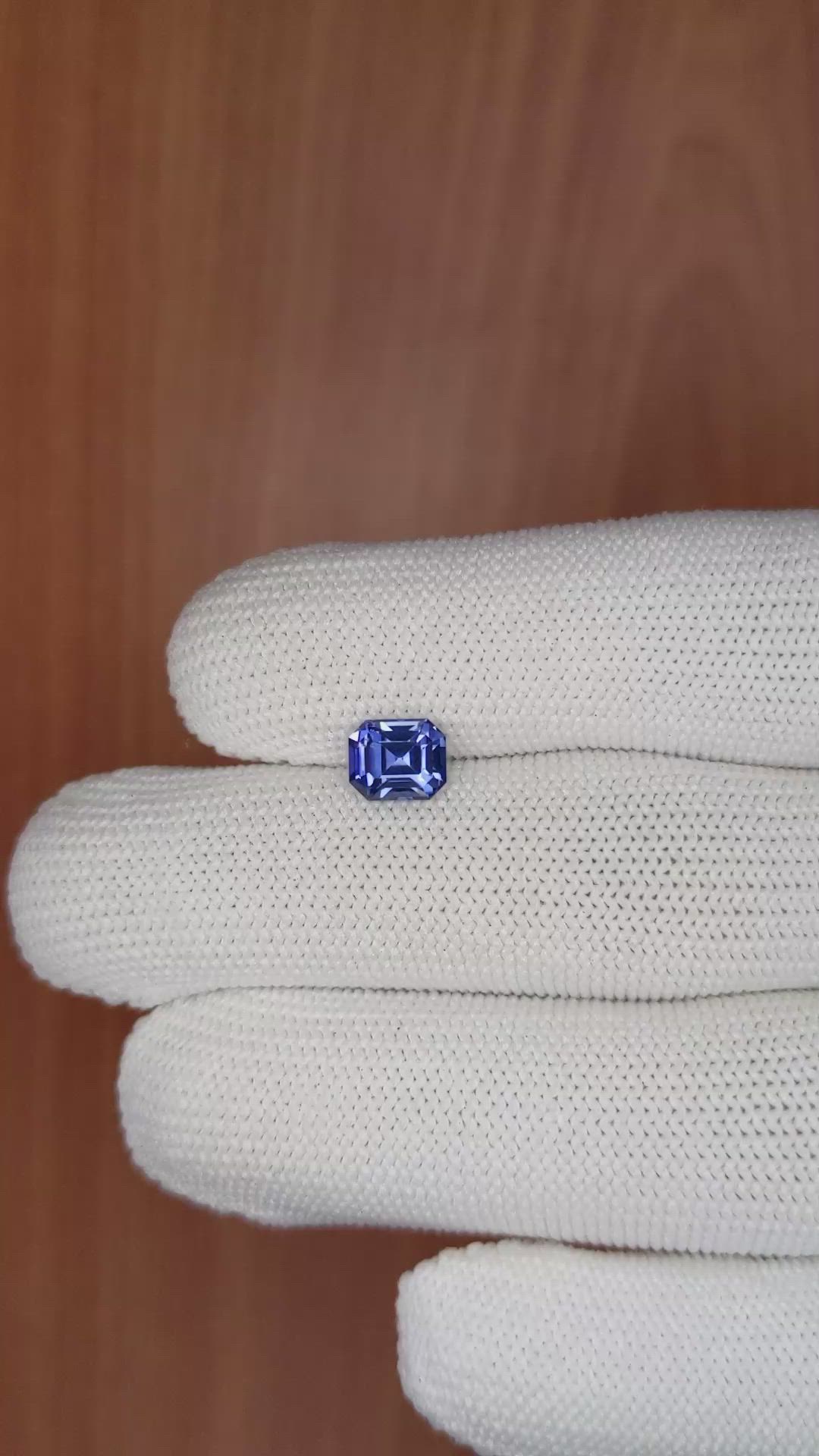 1.45 Ct. Blue Sapphire from Ceylon (Sri Lanka) Size Video