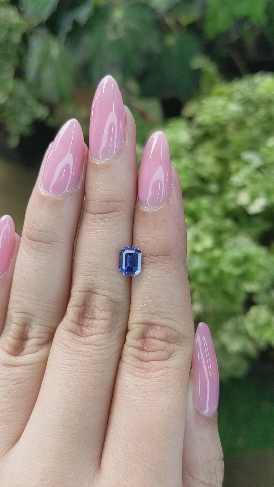 1.29 Ct. Blue Sapphire from Ceylon (Sri Lanka) Size Video