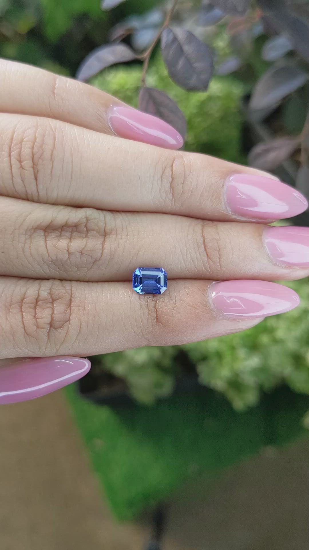1.29 Ct. Blue Sapphire from Ceylon (Sri Lanka) Size Video