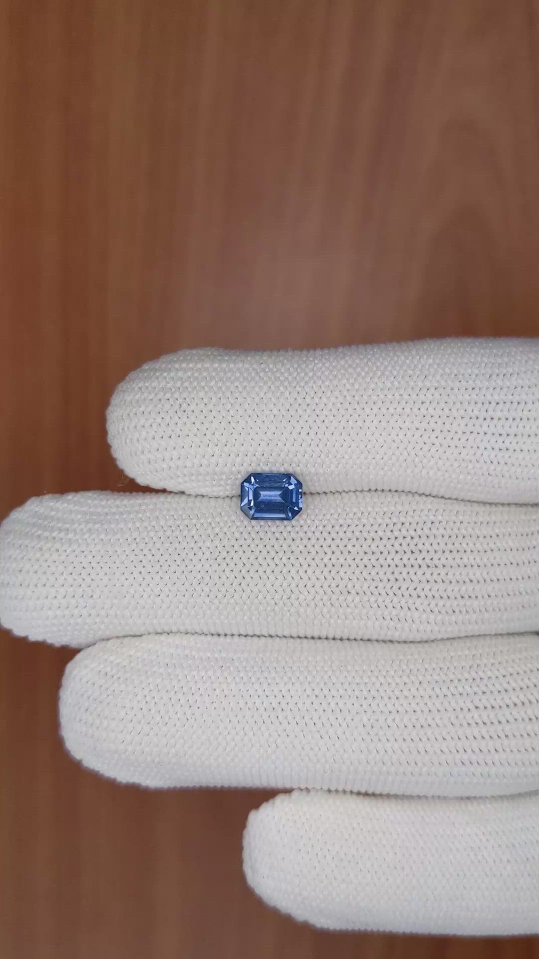 1.29 Ct. Blue Sapphire from Ceylon (Sri Lanka) Size Video