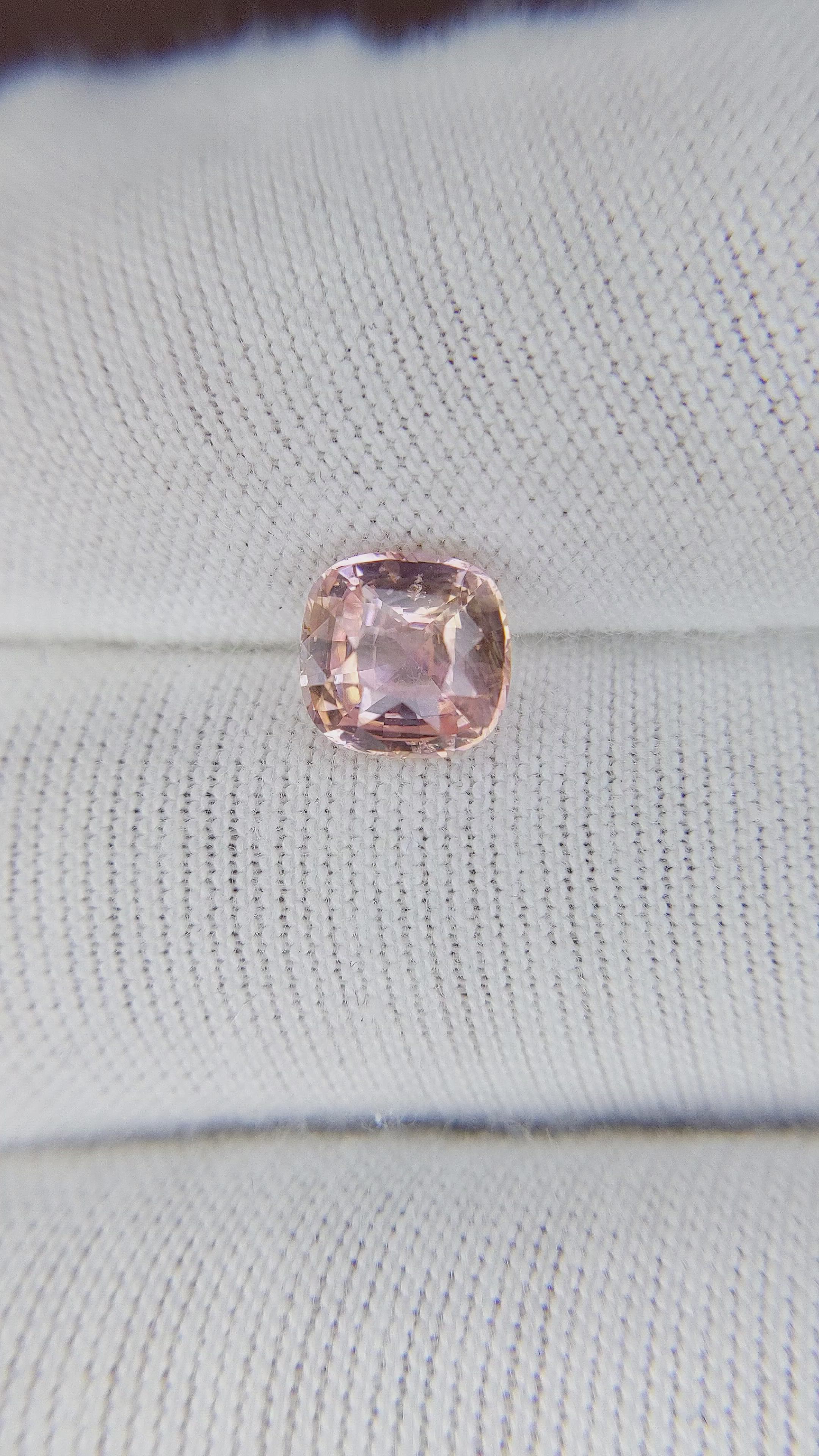 1.59 Ct. Padparadscha Sapphire from Ceylon (Sri Lanka) Size Video