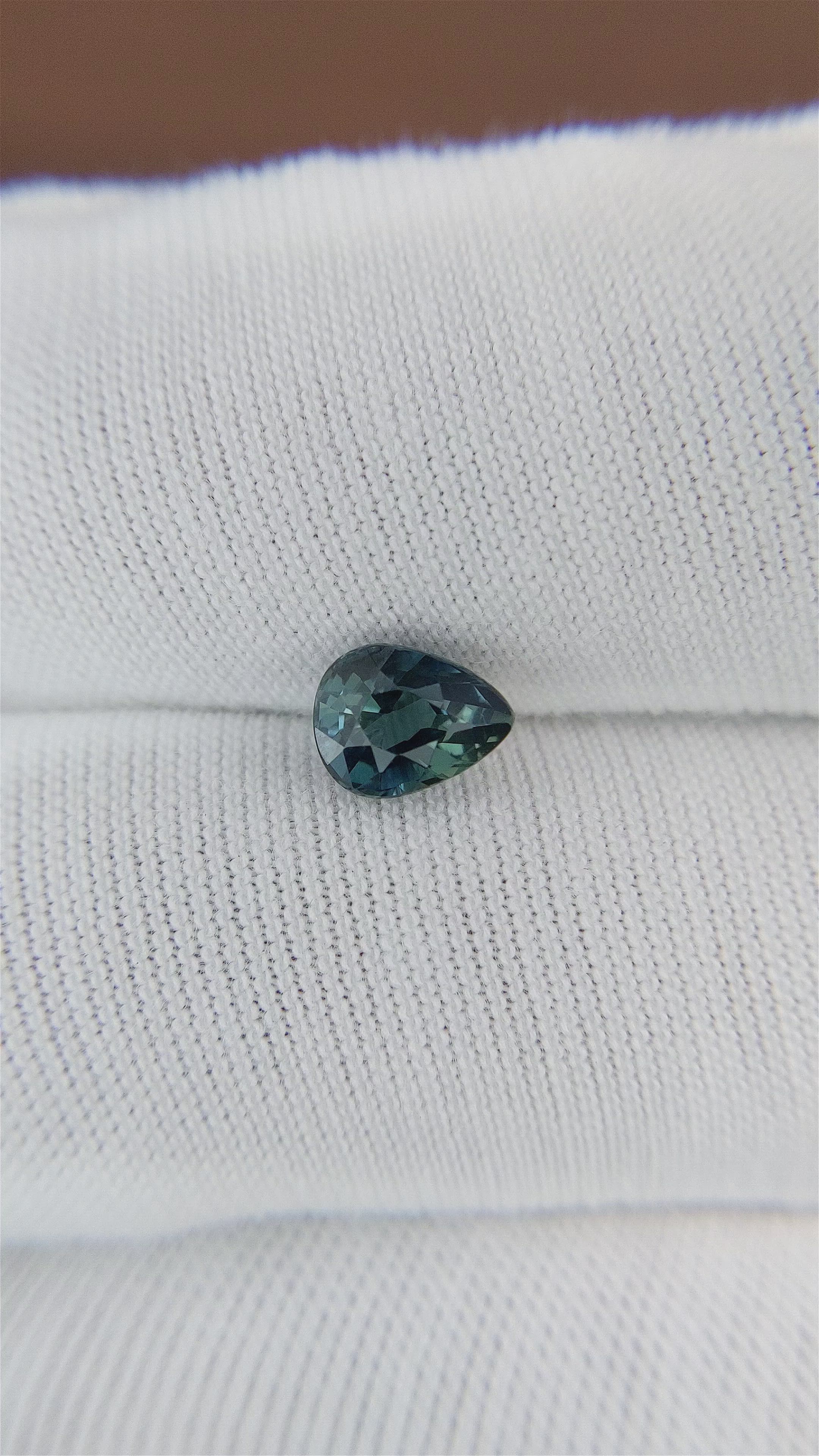 1.12 Ct. Greenish Blue Sapphire from Africa Size Video