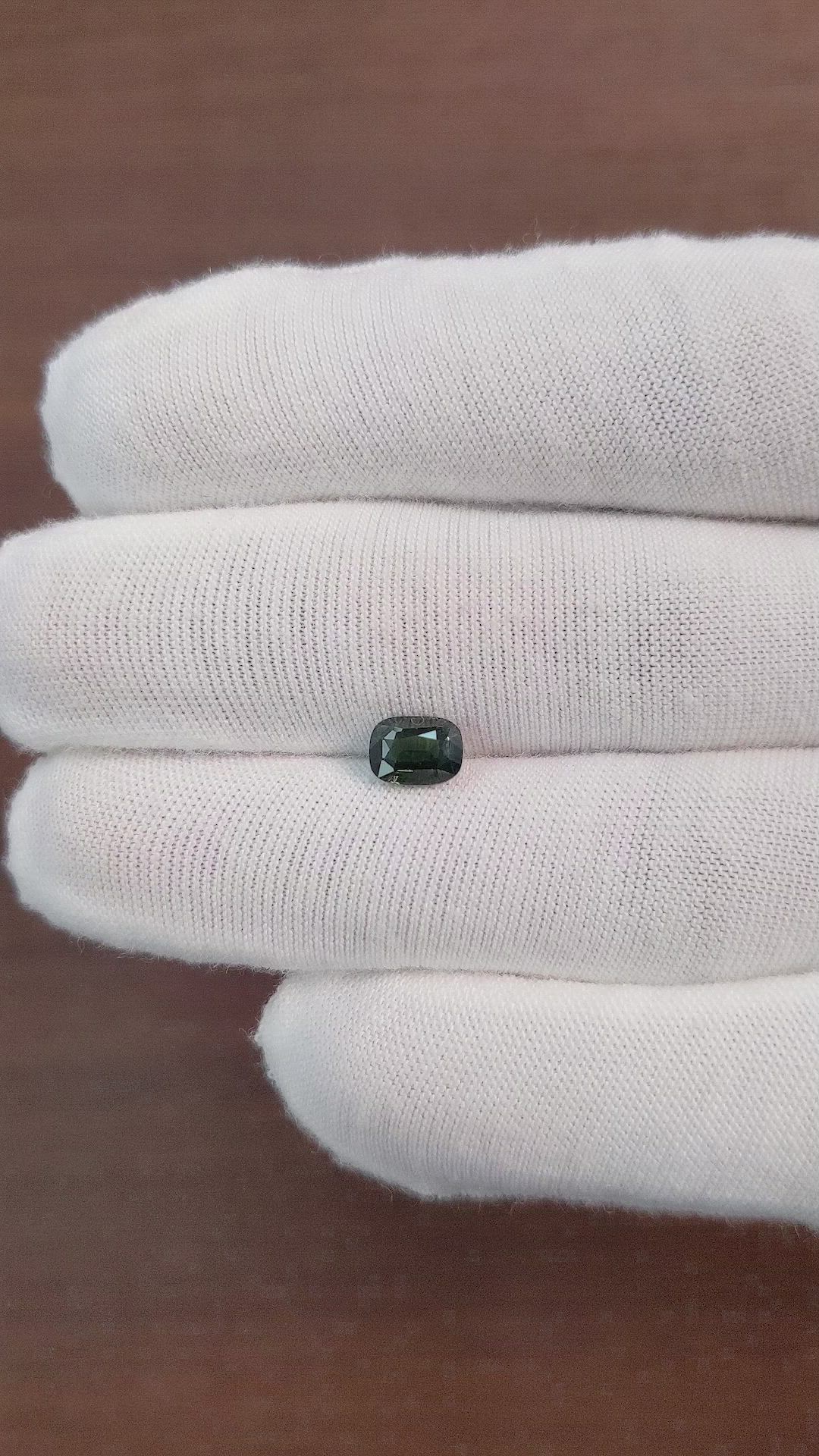 1.15 Ct. Green Sapphire from Africa Size Video
