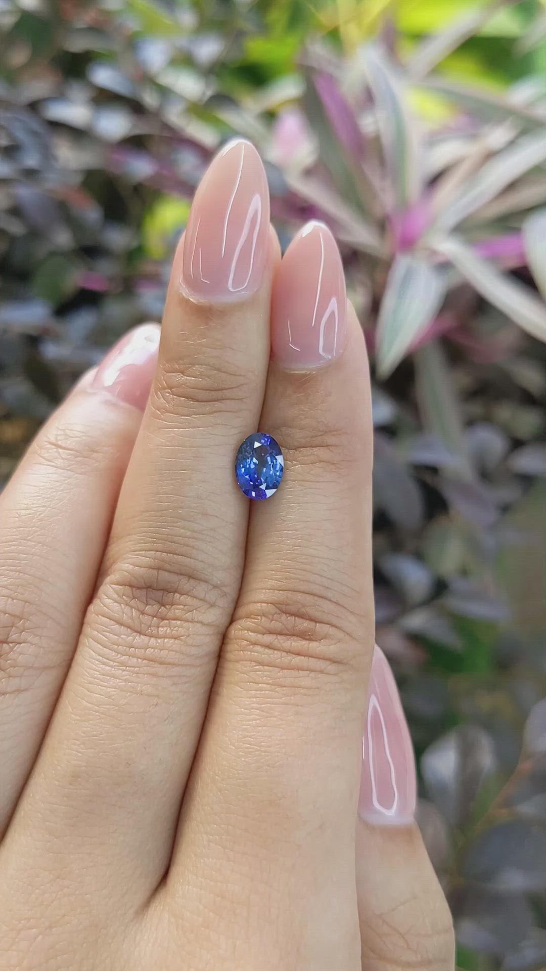 1.13 Ct. Blue Sapphire from Ceylon (Sri Lanka) Size Video