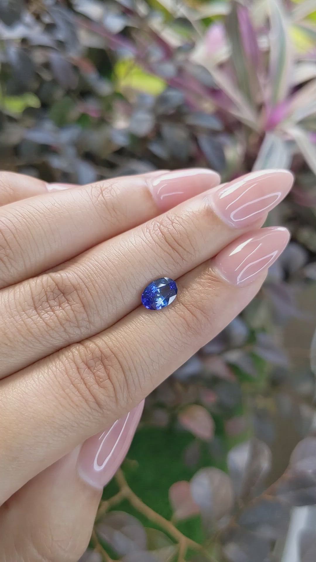 1.13 Ct. Blue Sapphire from Ceylon (Sri Lanka) Size Video