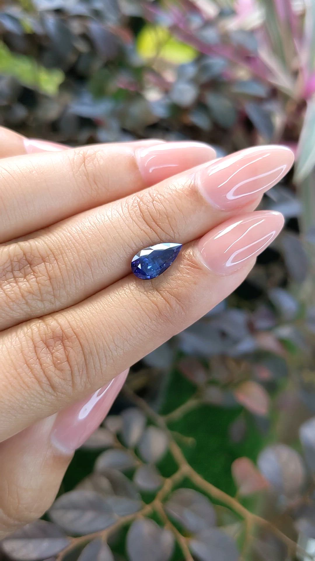 2.02 Ct. Blue Sapphire from Ceylon (Sri Lanka) Size Video