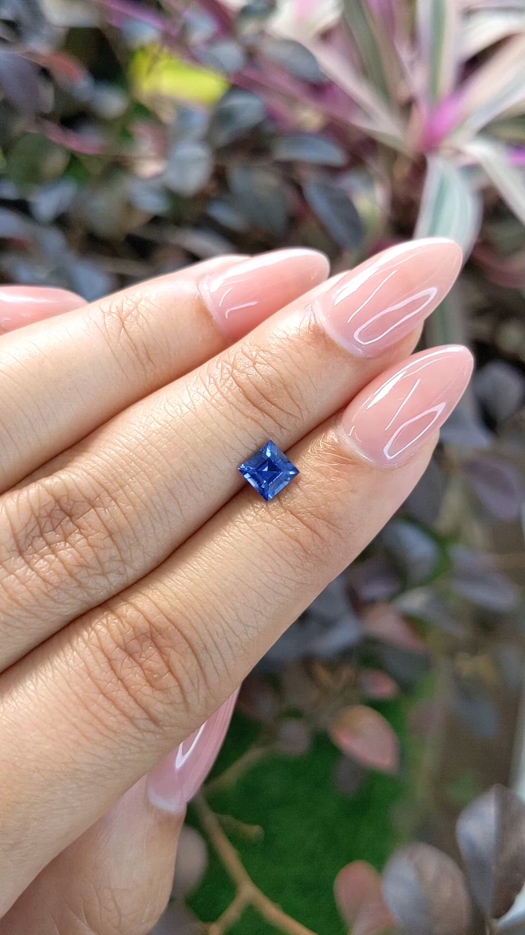 0.69 Ct. Blue Sapphire from Ceylon (Sri Lanka) Size Video