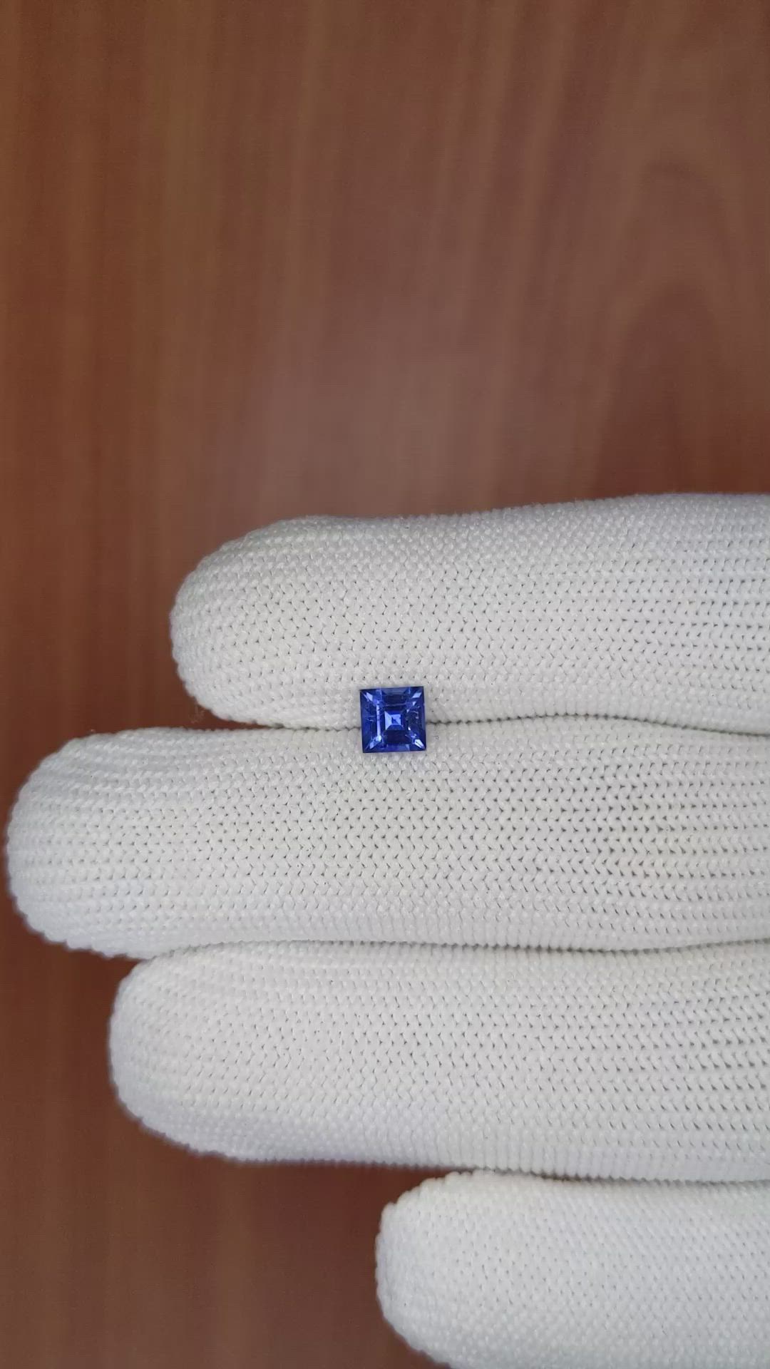 0.69 Ct. Blue Sapphire from Ceylon (Sri Lanka) Size Video
