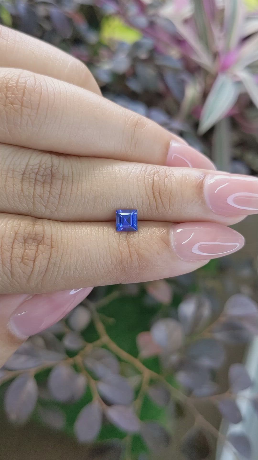 0.63 Ct. Blue Sapphire from Ceylon (Sri Lanka) Size Video