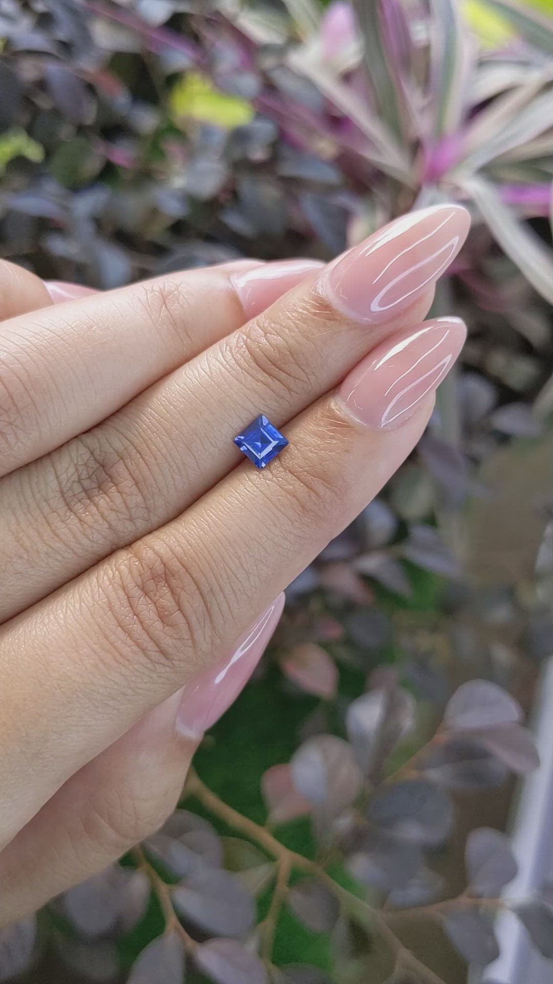0.63 Ct. Blue Sapphire from Ceylon (Sri Lanka) Size Video