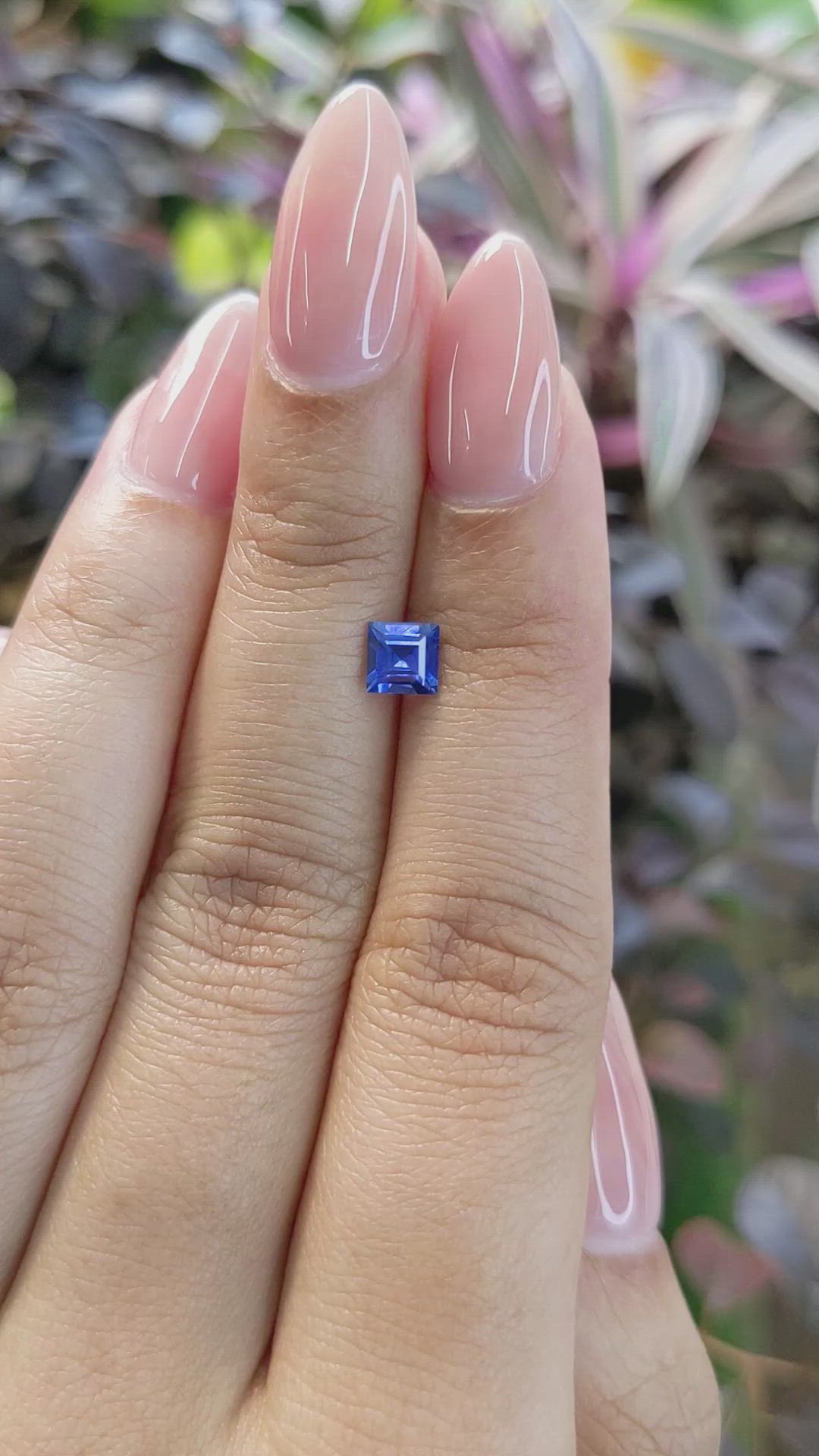 0.63 Ct. Blue Sapphire from Ceylon (Sri Lanka) Size Video
