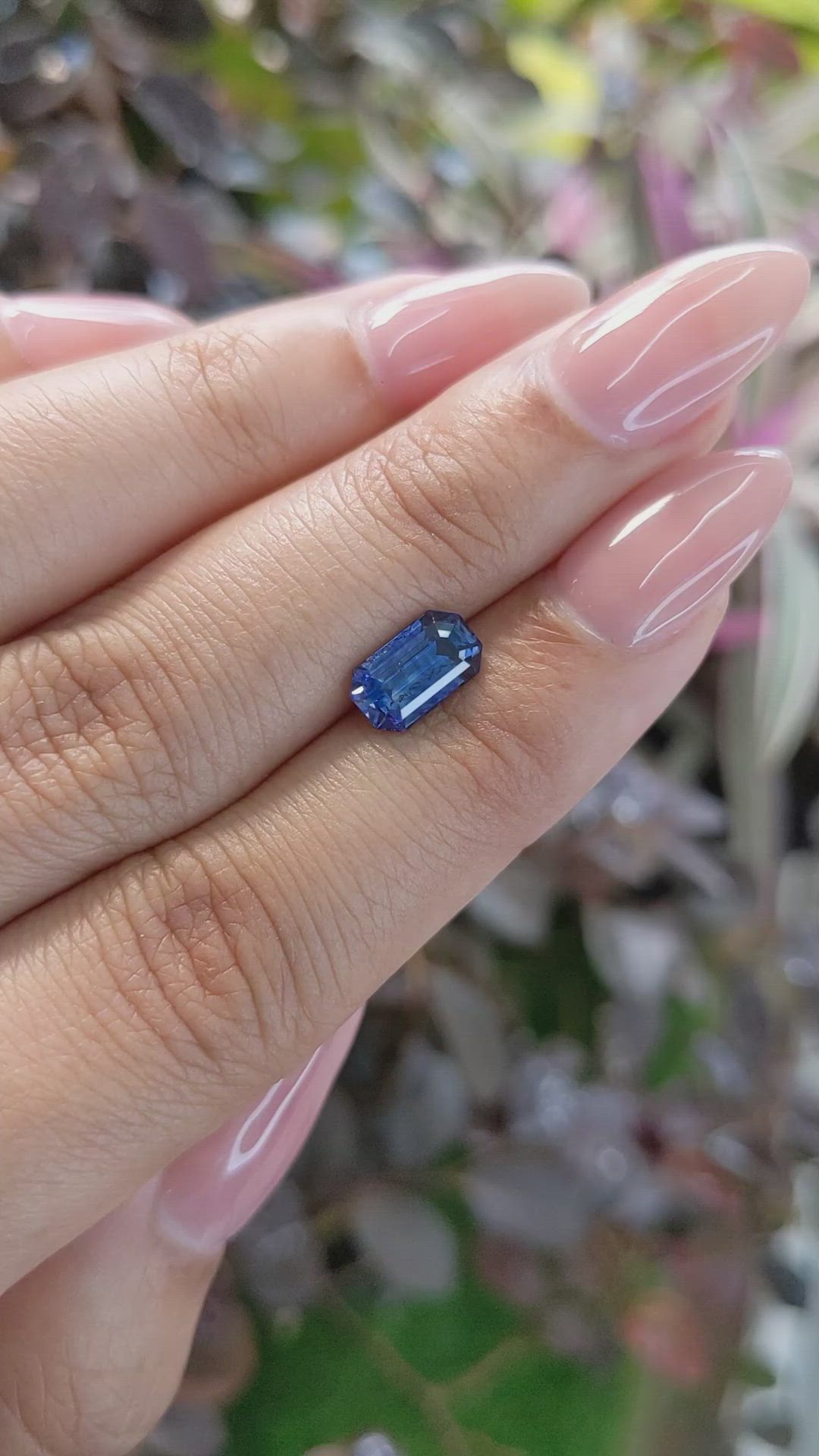 1.84 Ct. Blue Sapphire from Ceylon (Sri Lanka) Size Video