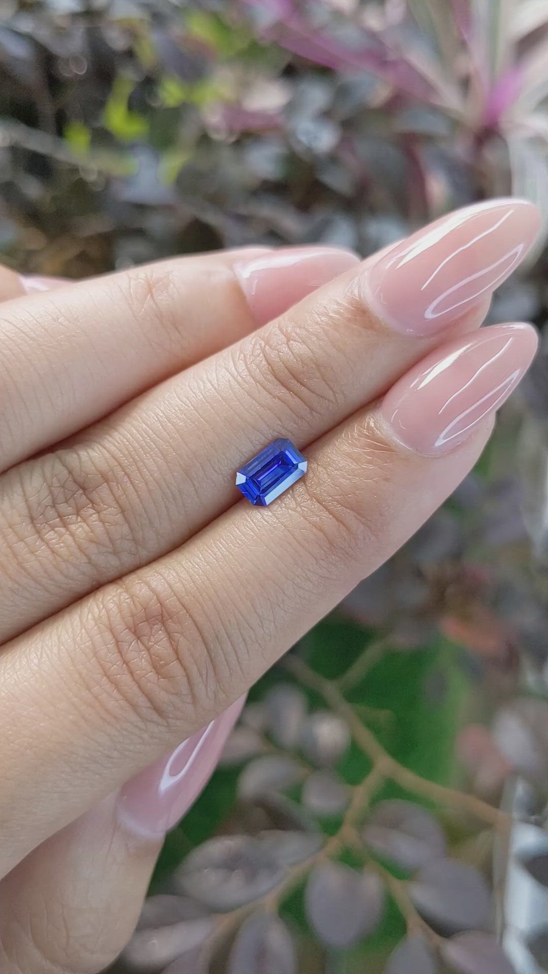 0.89 Ct. Blue Sapphire from Ceylon (Sri Lanka) Size Video