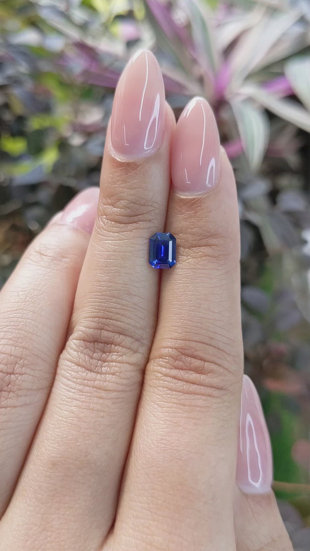 0.88 Ct. Blue Sapphire from Ceylon (Sri Lanka) Size Video