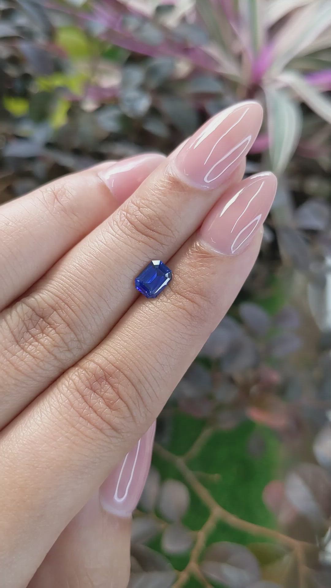 0.88 Ct. Blue Sapphire from Ceylon (Sri Lanka) Size Video