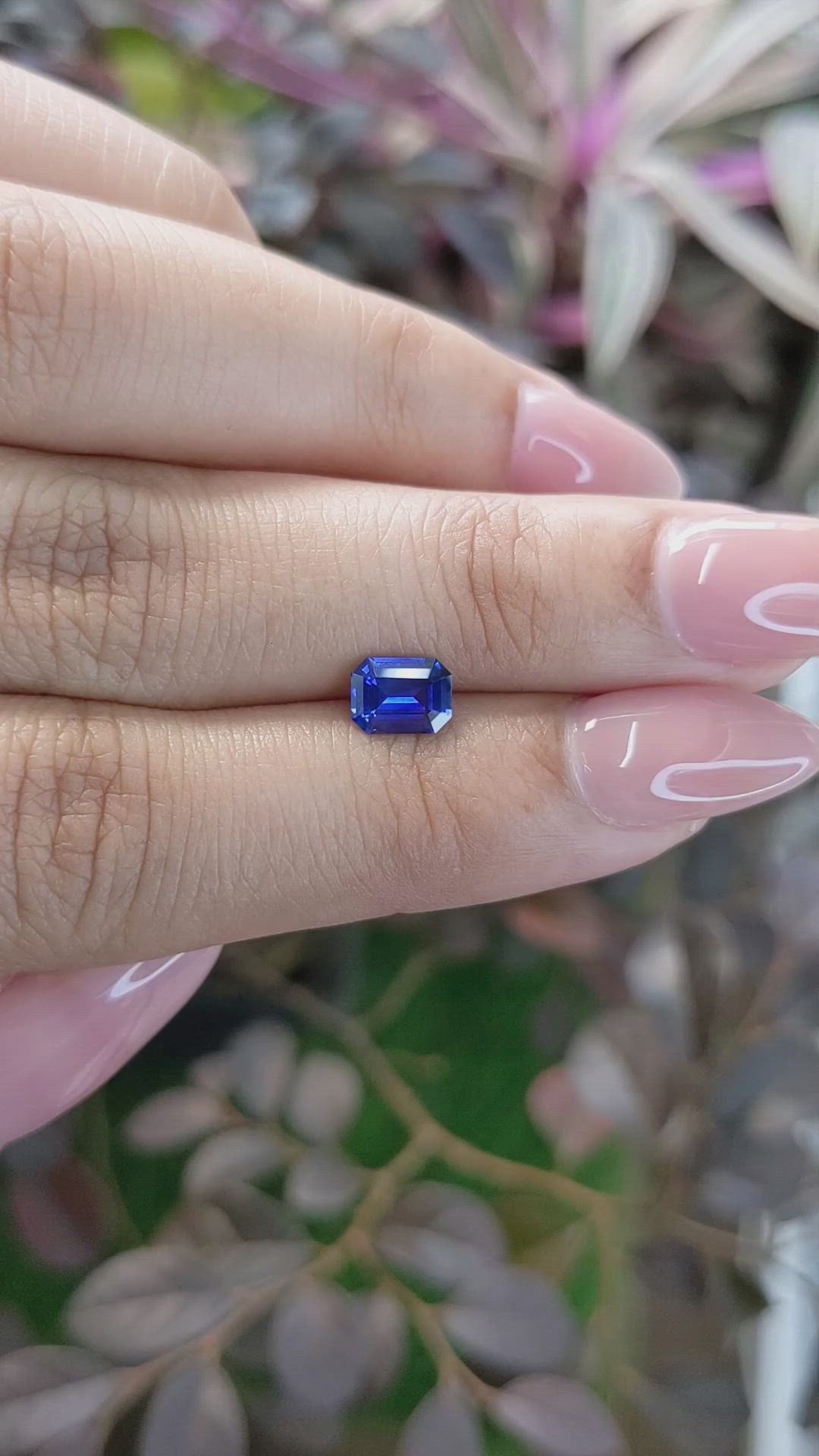 0.88 Ct. Blue Sapphire from Ceylon (Sri Lanka) Size Video