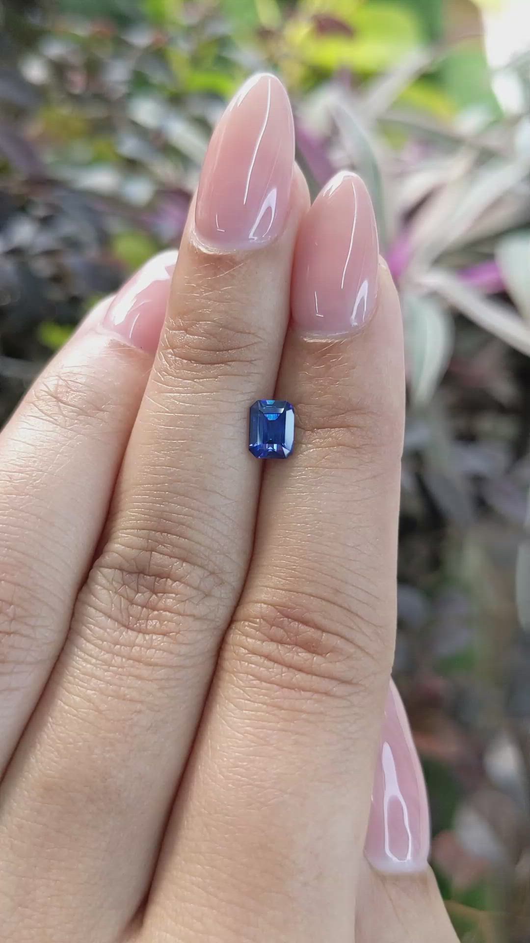 0.89 Ct. Blue Sapphire from Ceylon (Sri Lanka) Size Video
