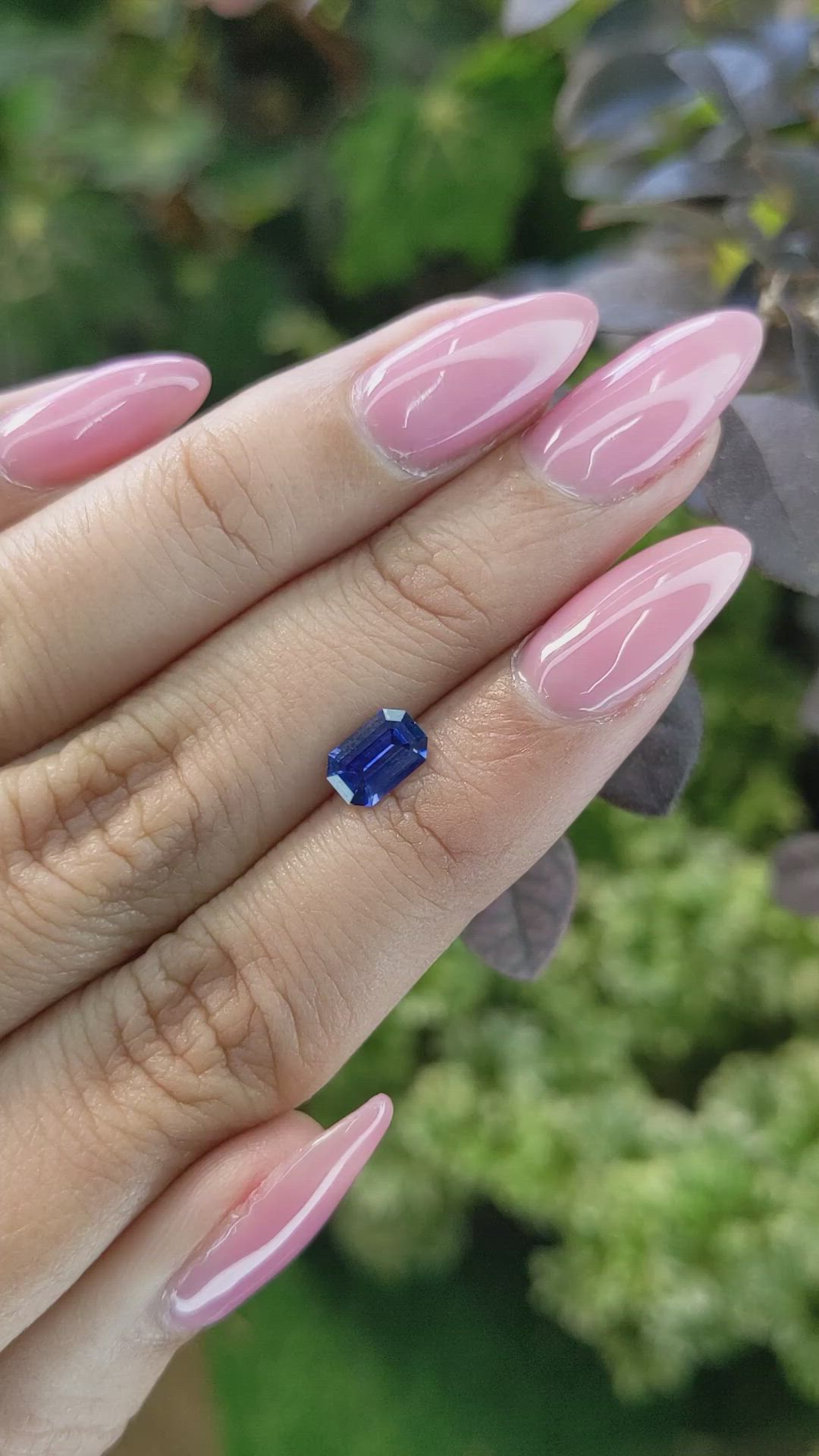 0.89 Ct. Blue Sapphire from Ceylon (Sri Lanka) Size Video