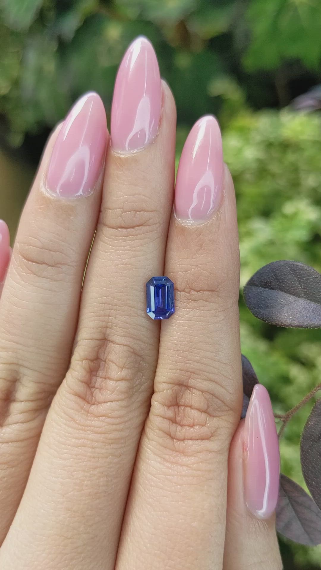 0.94 Ct. Blue Sapphire from Ceylon (Sri Lanka) Size Video