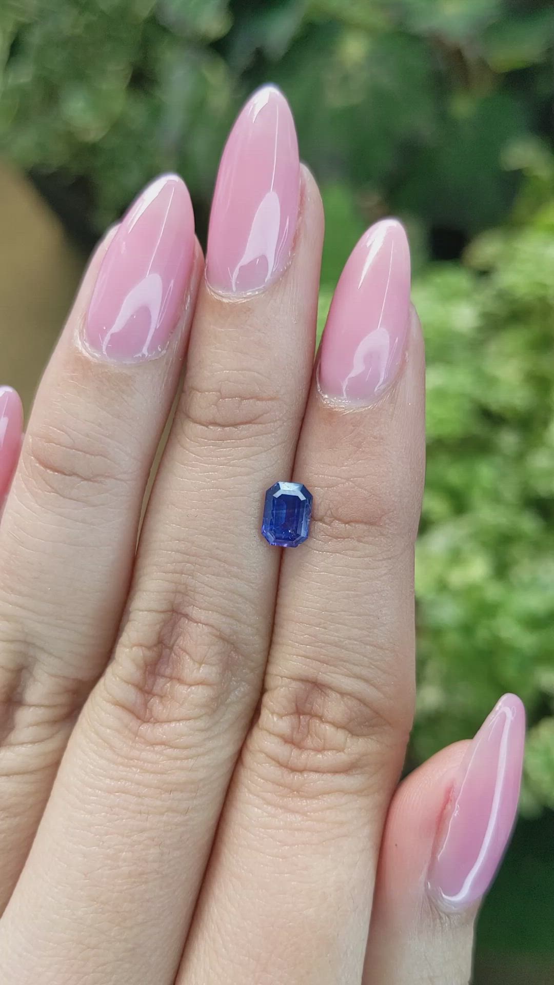 0.84 Ct. Blue Sapphire from Ceylon (Sri Lanka) Size Video