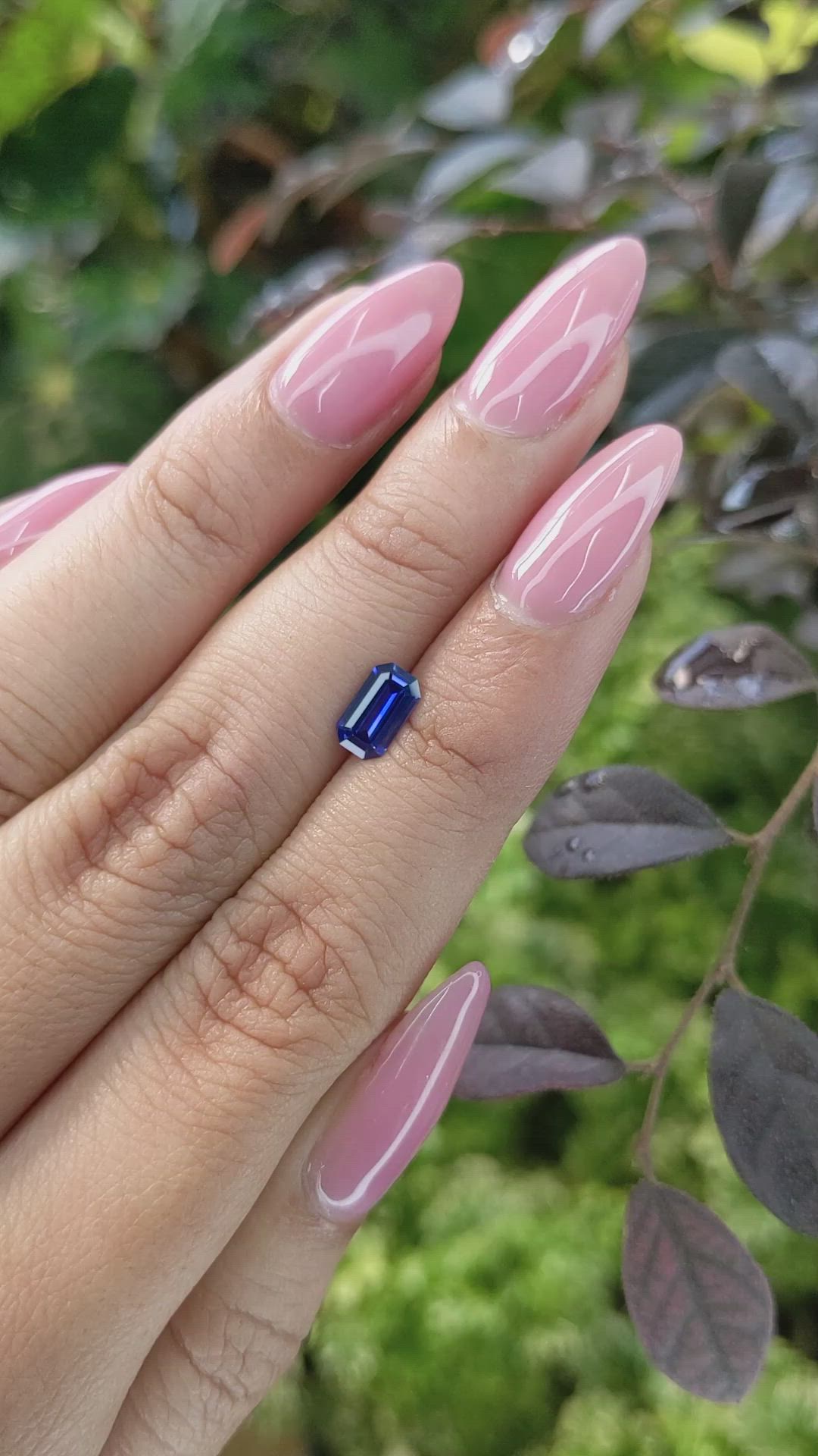 0.77 Ct. Blue Sapphire from Ceylon (Sri Lanka) Size Video