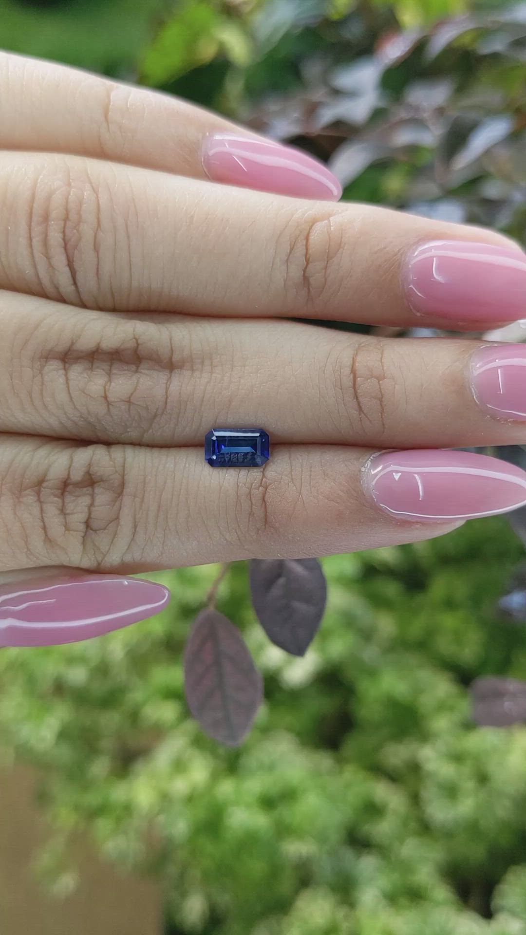 0.77 Ct. Blue Sapphire from Ceylon (Sri Lanka) Size Video