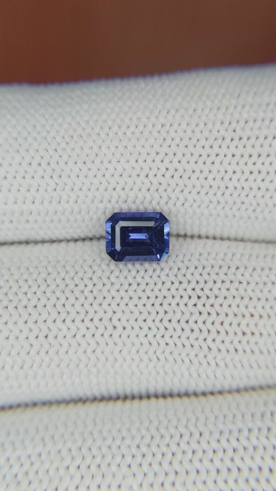 1.11 Ct. Blue Sapphire from Ceylon (Sri Lanka) Size Video