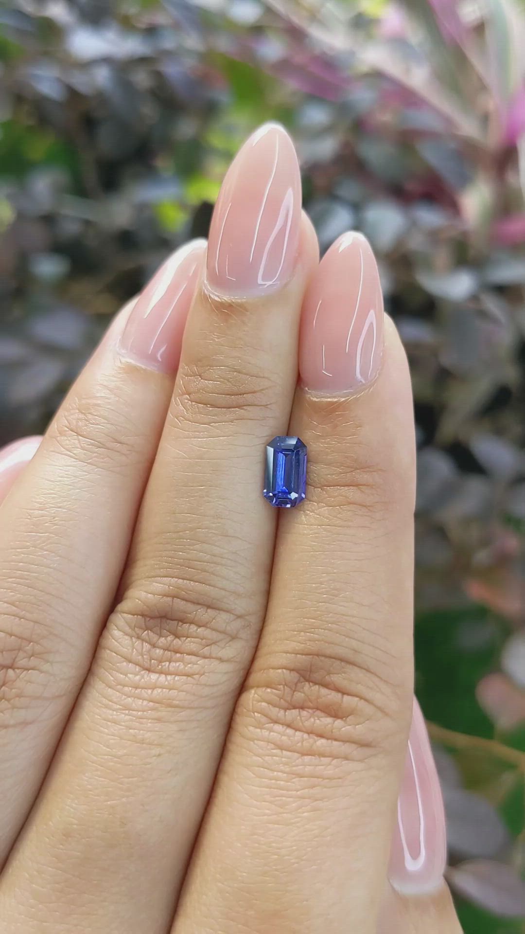 0.88 Ct. Blue Sapphire from Ceylon (Sri Lanka) Size Video