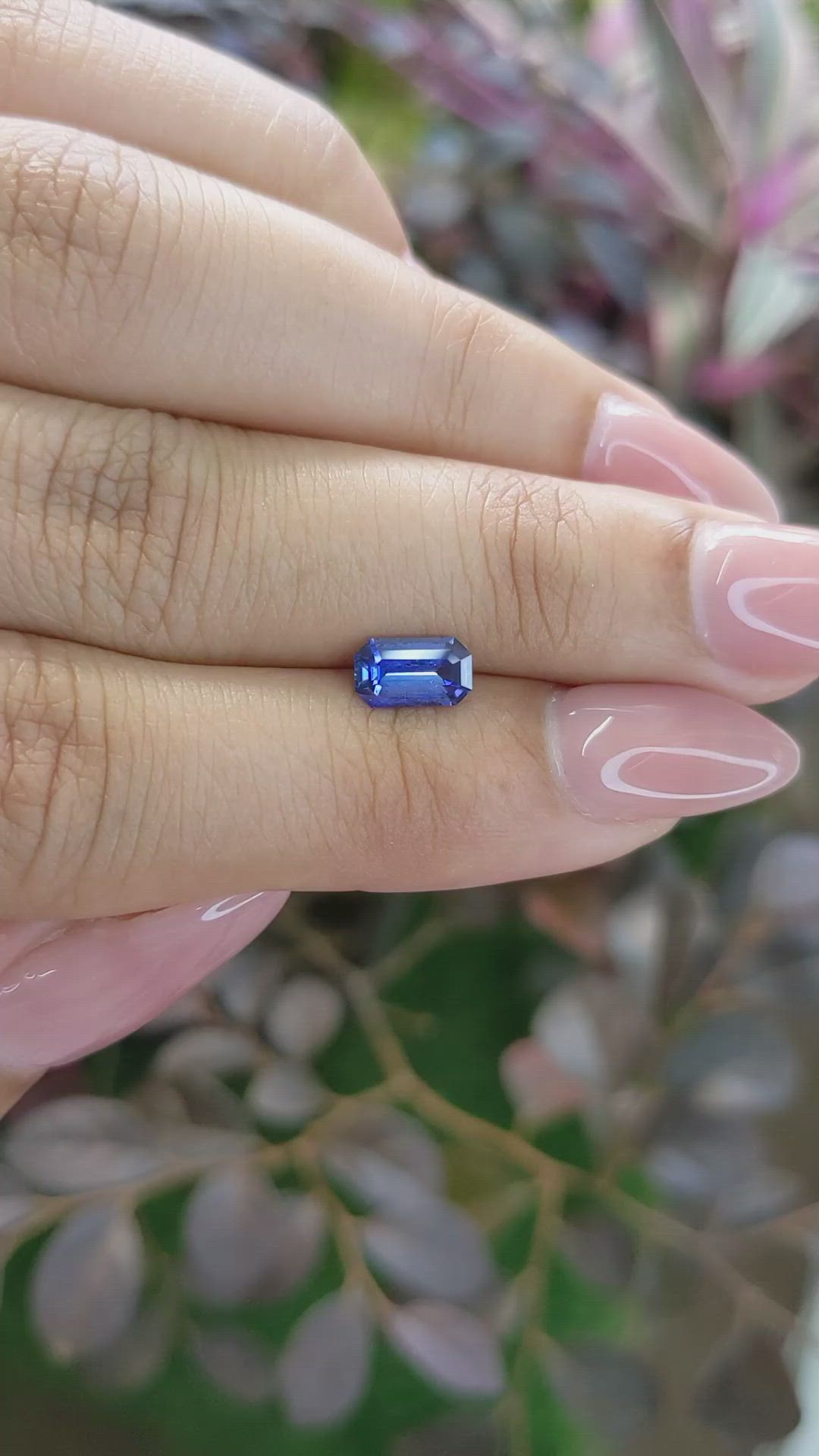 0.88 Ct. Blue Sapphire from Ceylon (Sri Lanka) Size Video